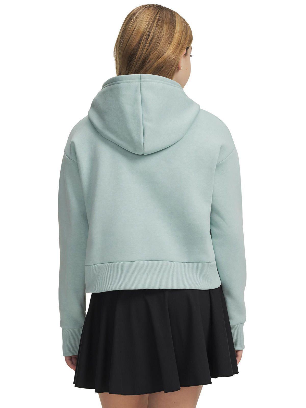 Poleron Niña Rival Fleece Crop Azul-4