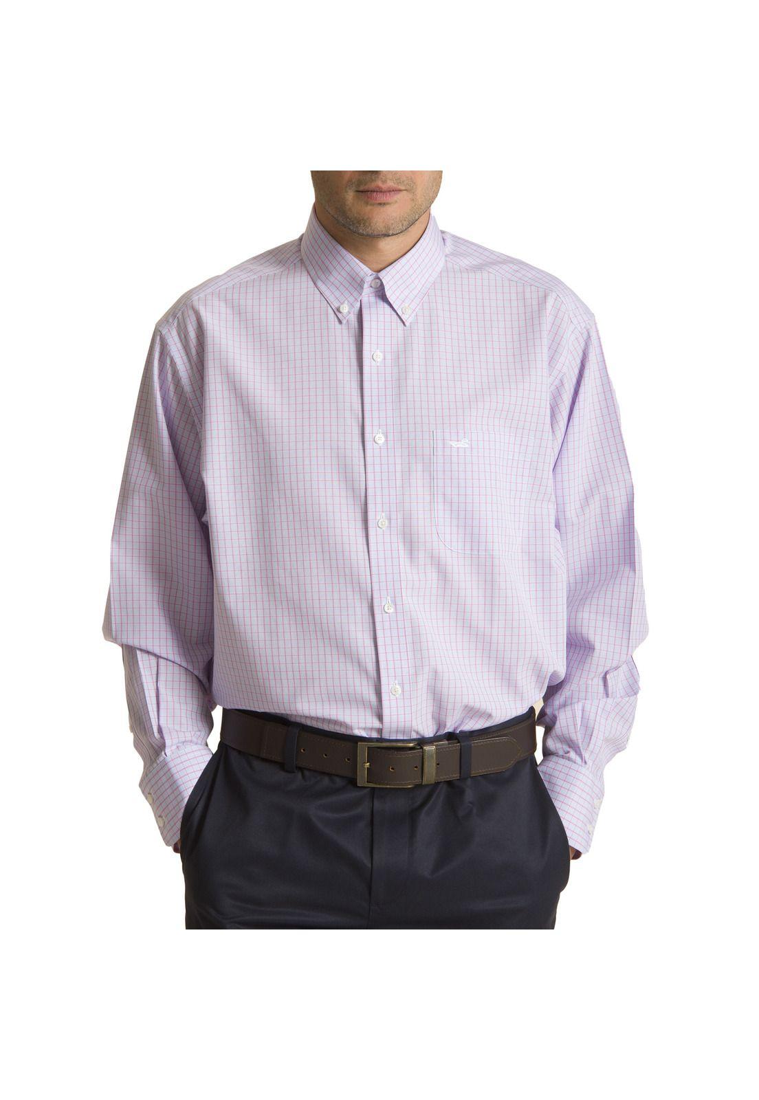 Camisa libre de arrugas Rosado-0