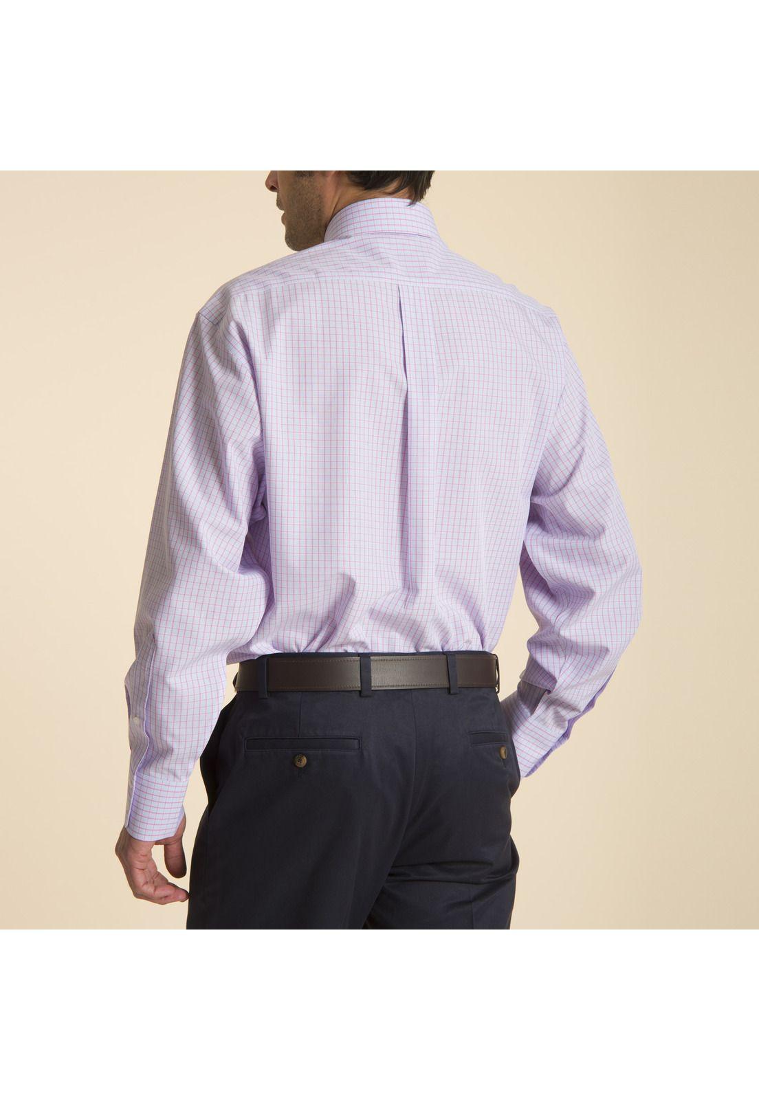 Camisa libre de arrugas Rosado-2
