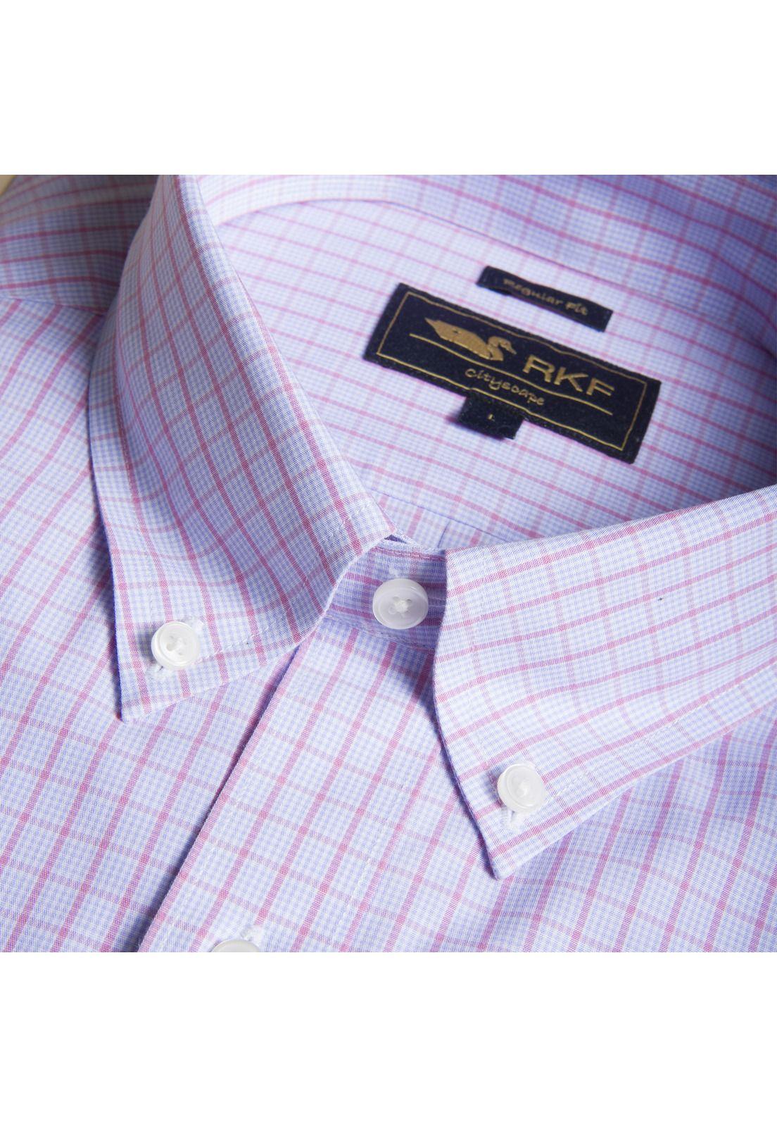 Camisa libre de arrugas Rosado-3