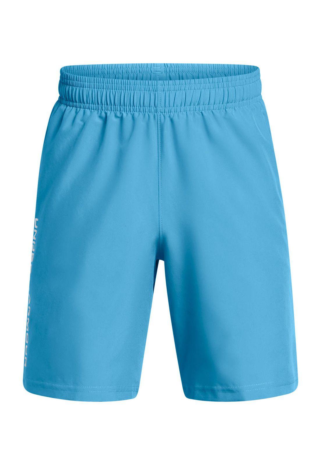 Shorts UA Tech Woven Wordmark Niños Azul-0