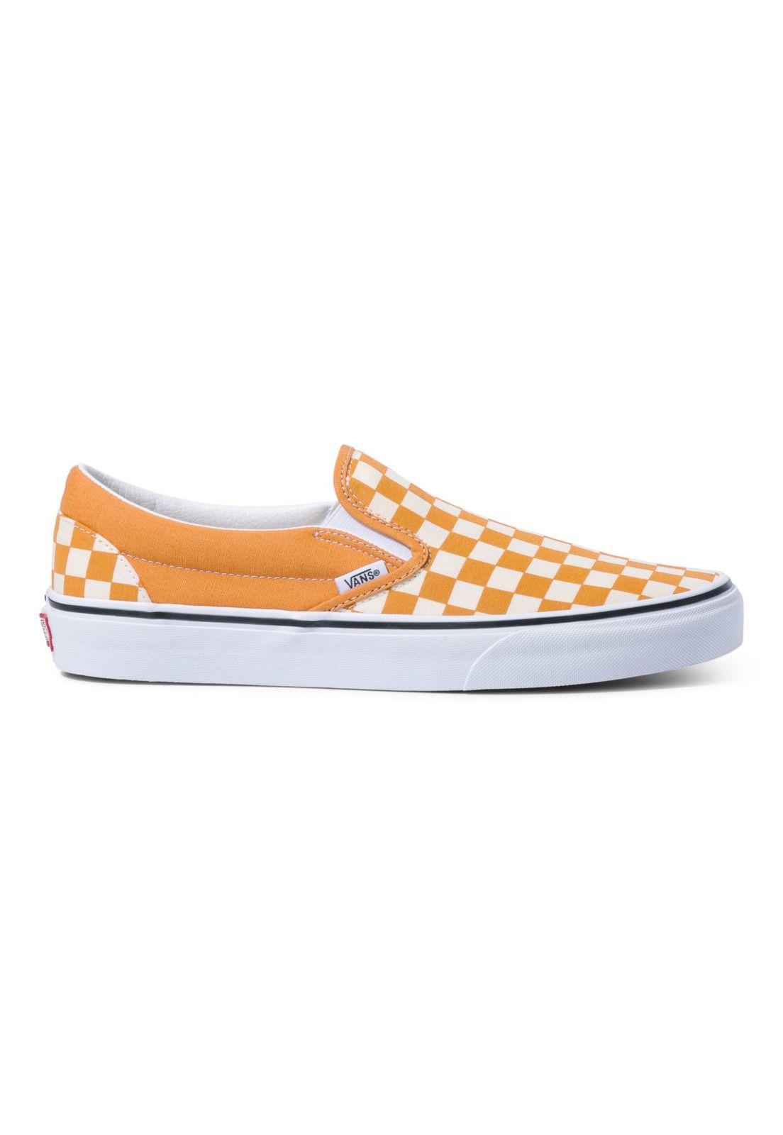 Zapatilla Mujer Classic Slip-On Checker Naranja-3