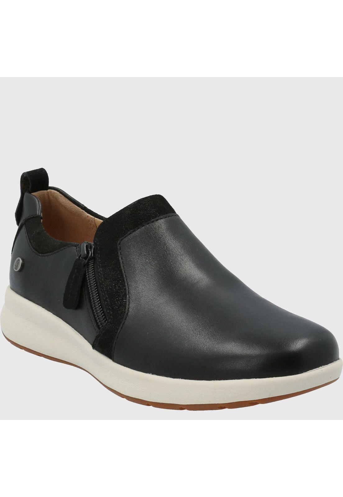 Zapatilla Cuero Mujer Spinal Slip On Negro-0