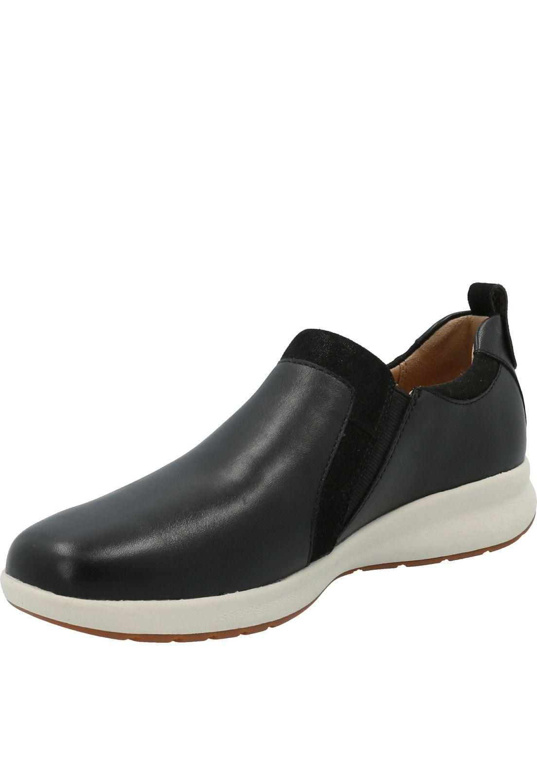 Zapatilla Cuero Mujer Spinal Slip On Negro-3
