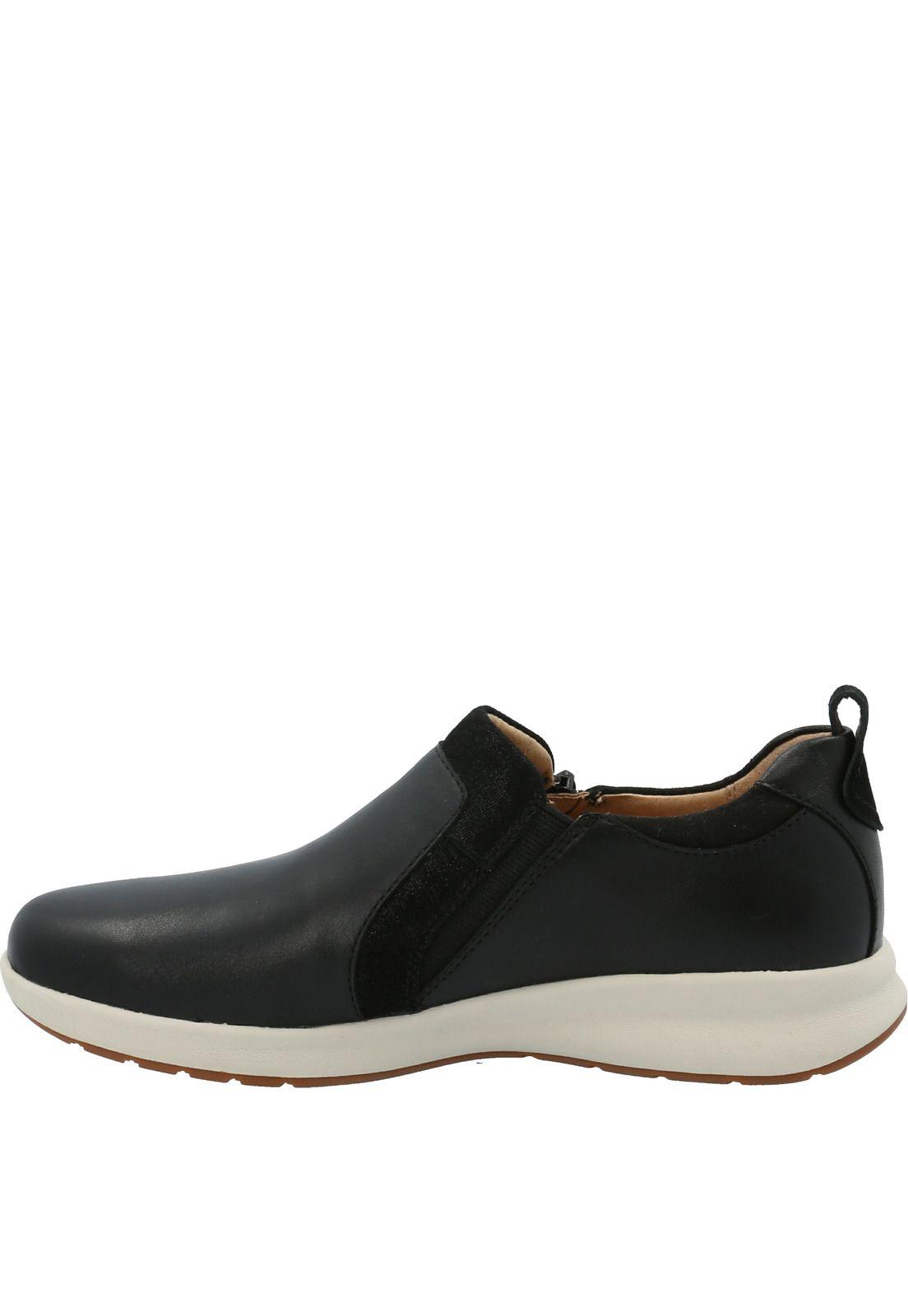 Zapatilla Cuero Mujer Spinal Slip On Negro-4