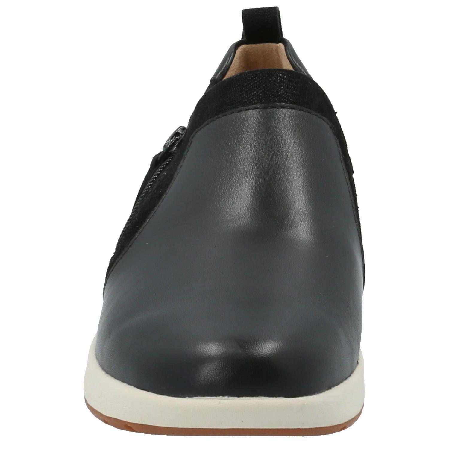 Zapatilla Cuero Mujer Spinal Slip On Negro-2