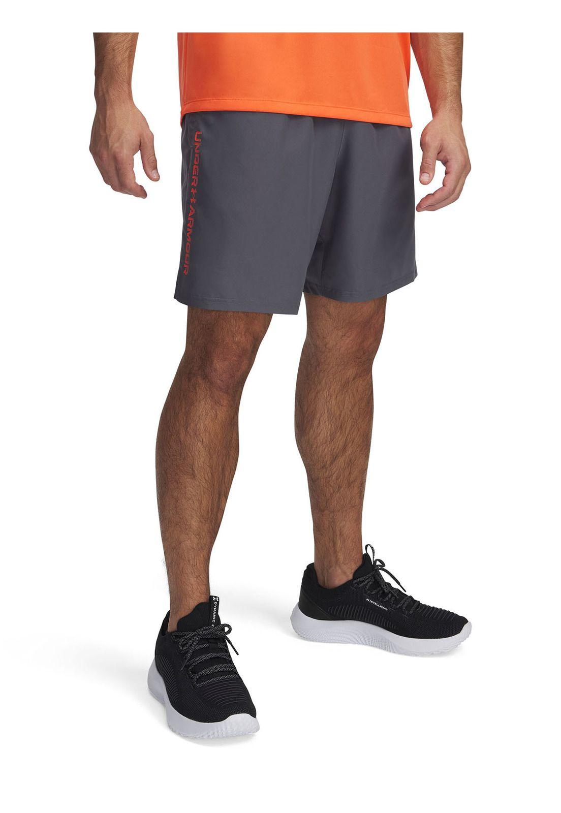 Shorts UA Tech Woven Wordmark Hombre Gris-0