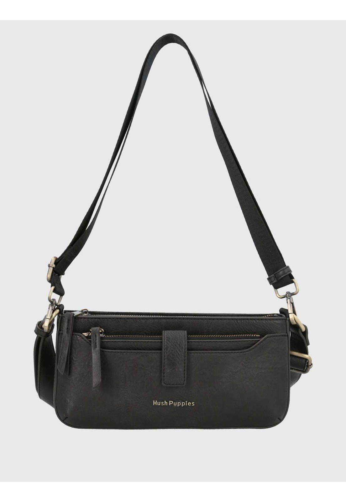 Cartera Ecocuero Mujer Drina Cross Negro-3