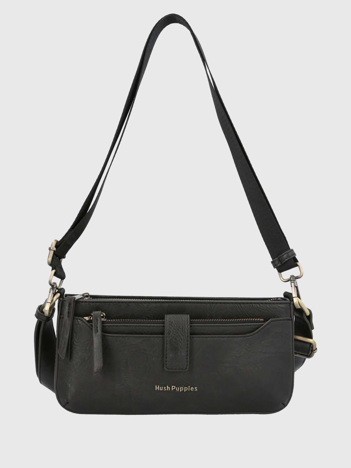 Cartera Ecocuero Mujer Drina Cross Negro-3