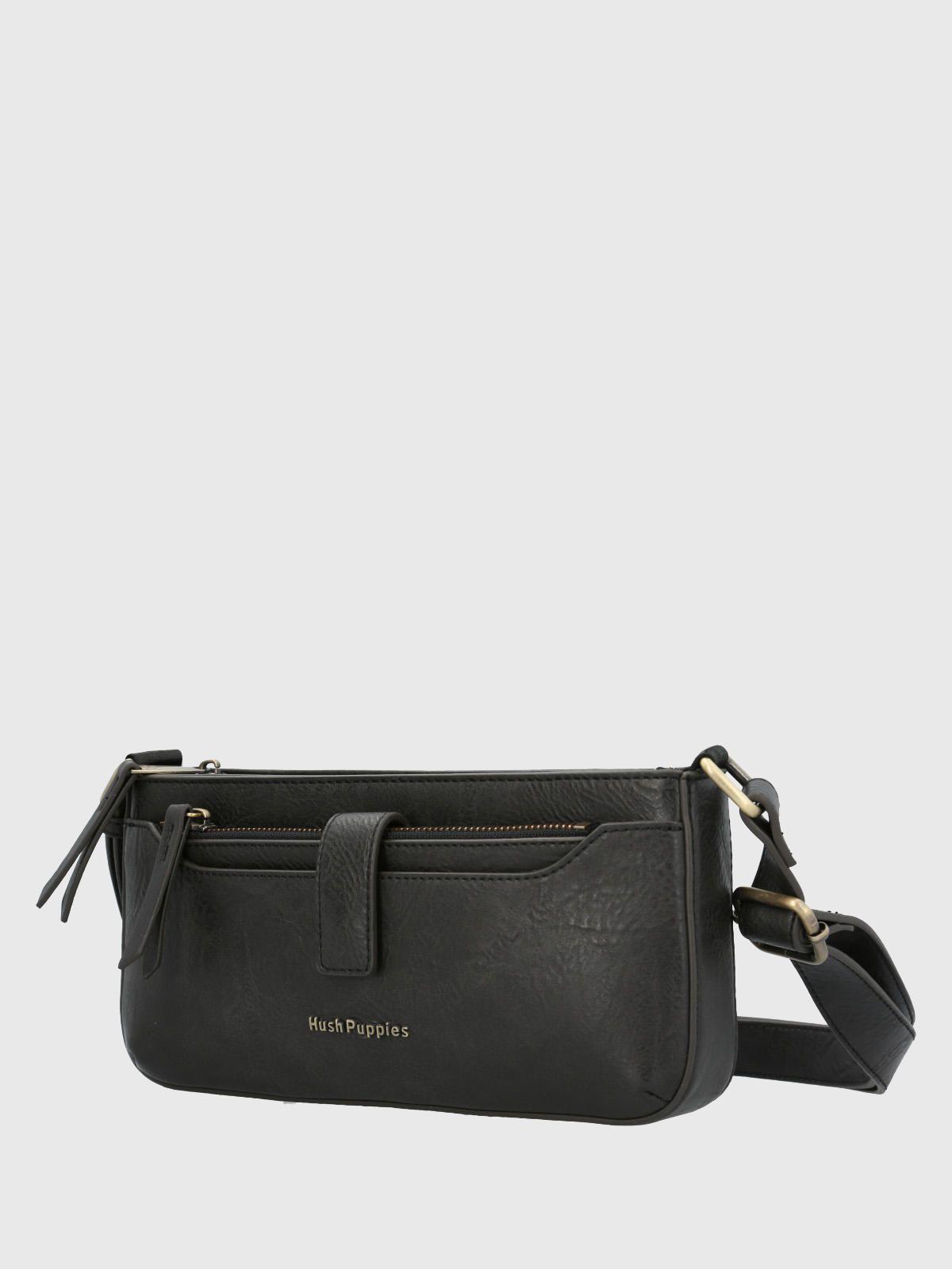 Cartera Ecocuero Mujer Drina Cross Negro-1