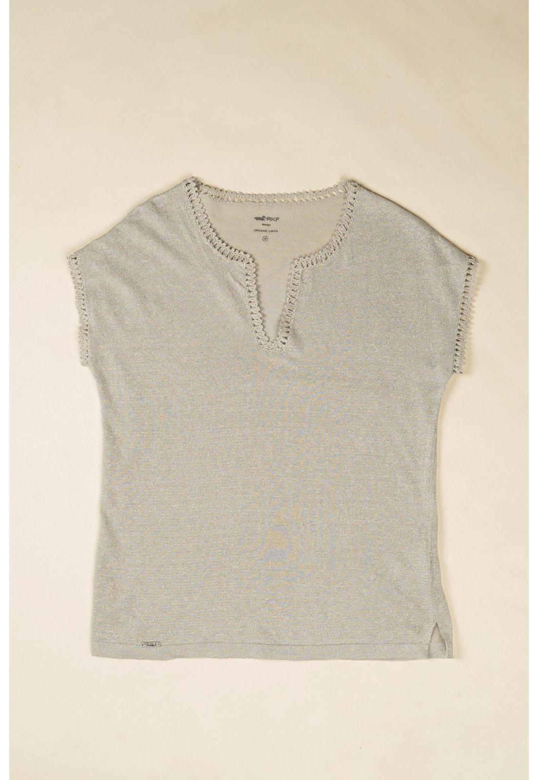 Polera Lino Orgánico Mujer Viena Gris-1