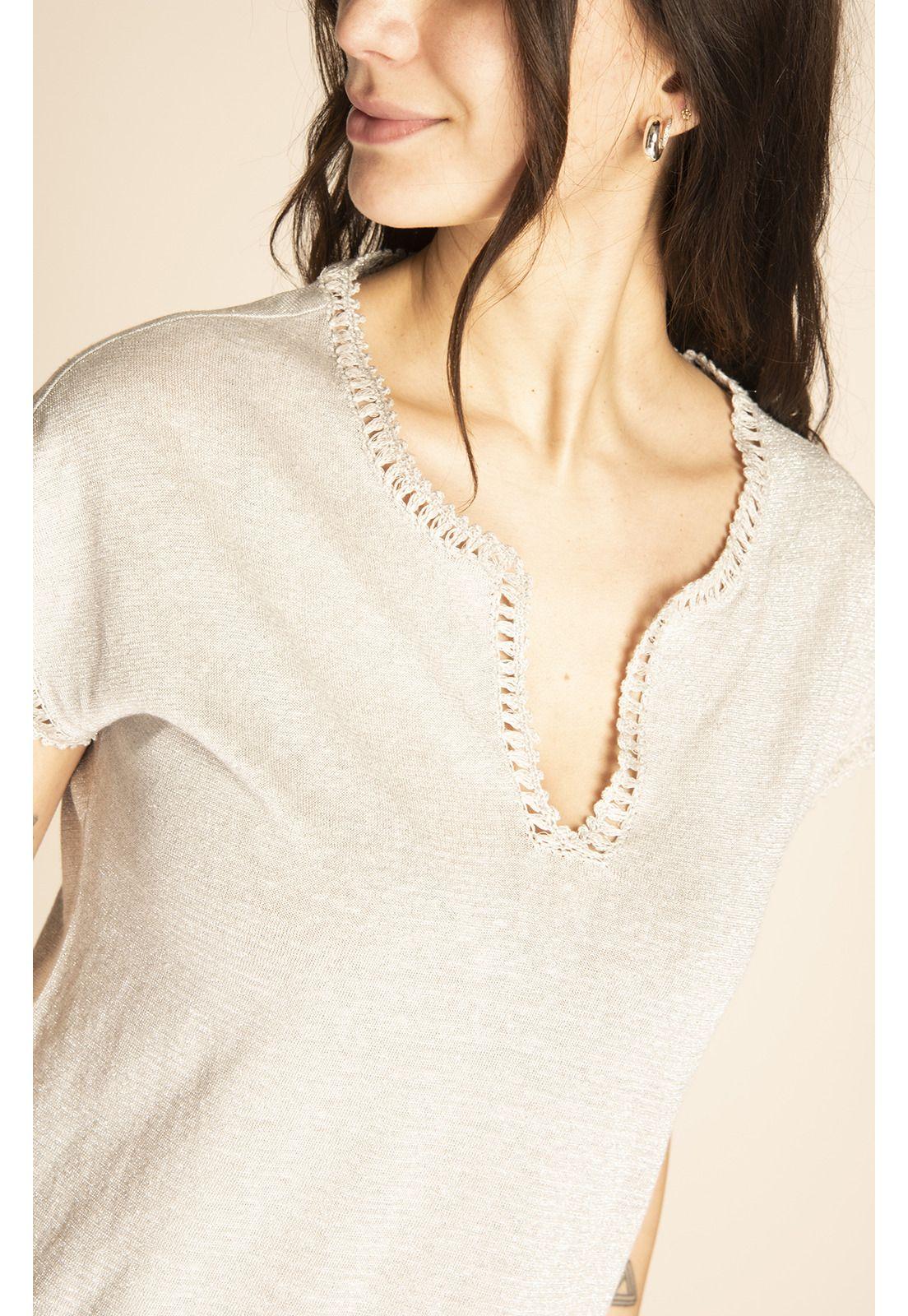 Polera Lino Orgánico Mujer Viena Gris-3