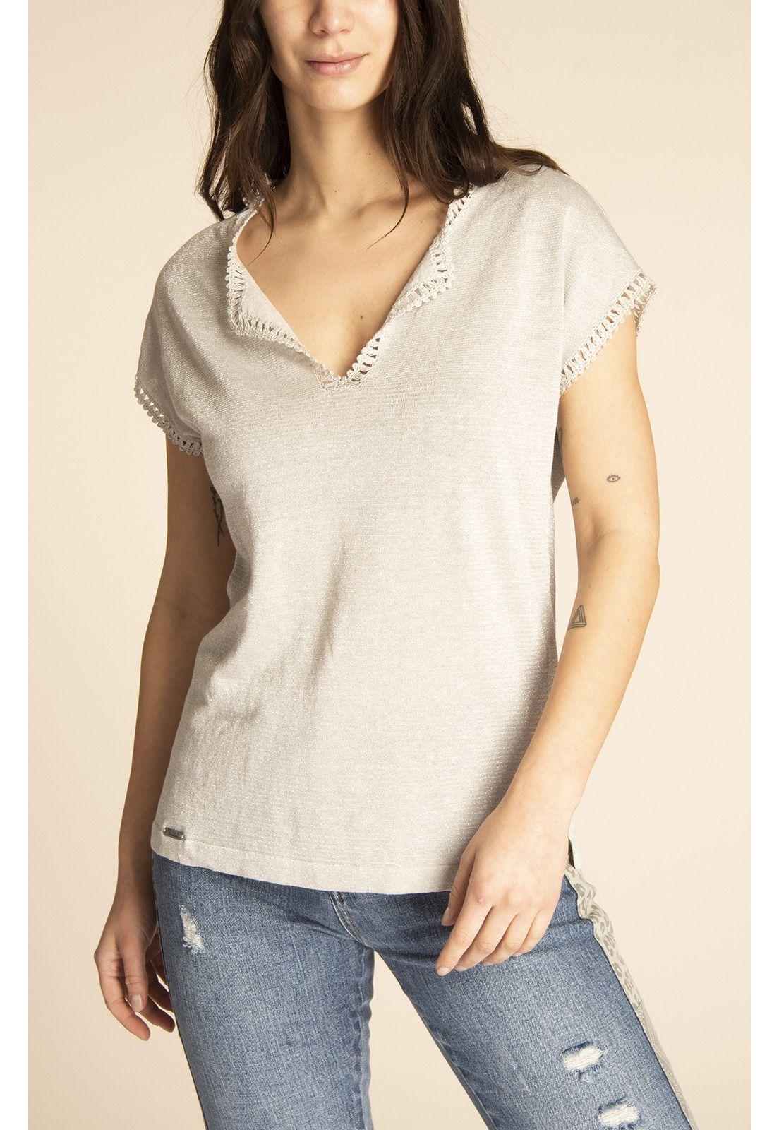 Polera Lino Orgánico Mujer Viena Gris-4