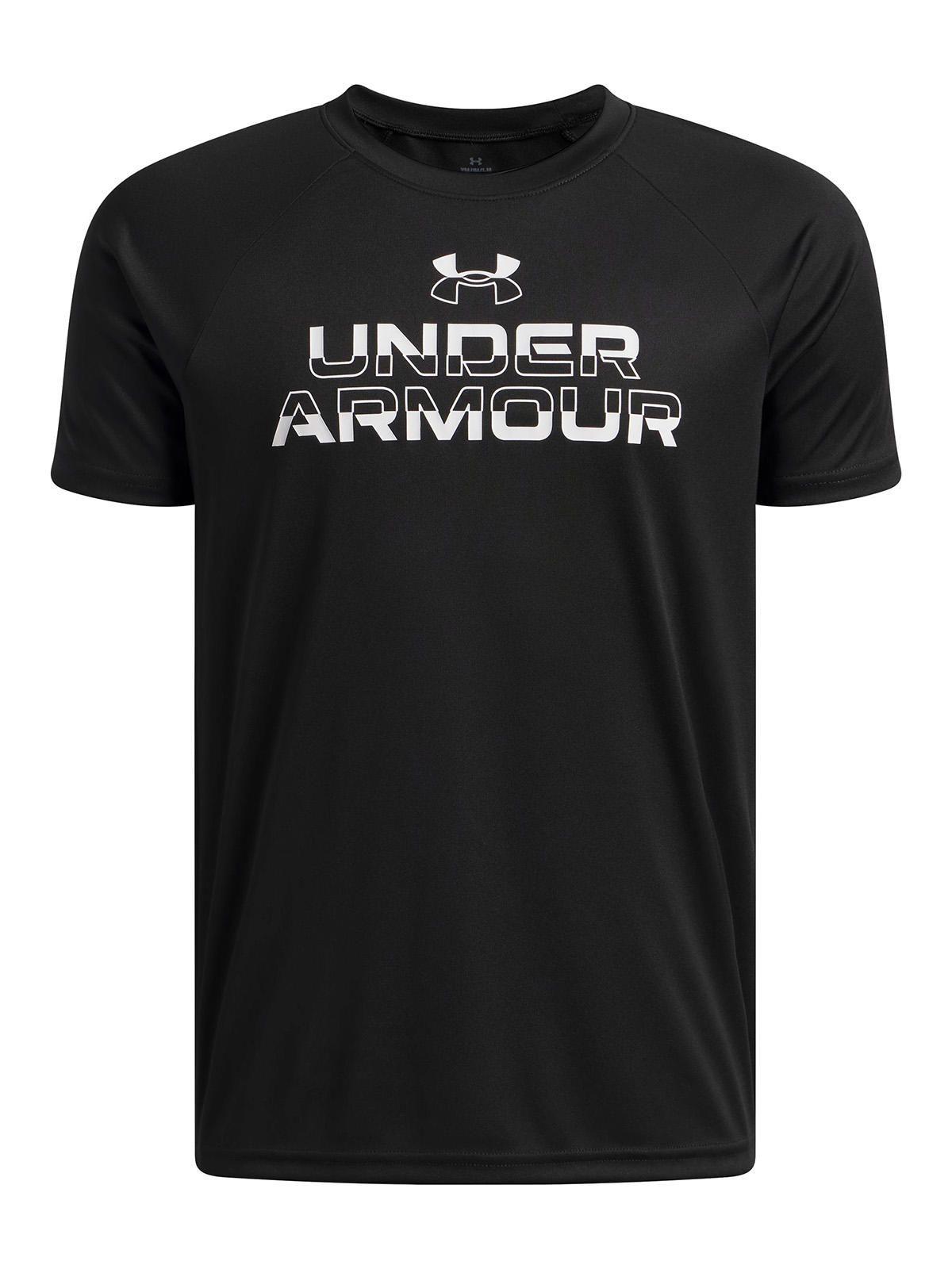 Polera M/C Niño Tech Split Wordmark Polera Negro-0