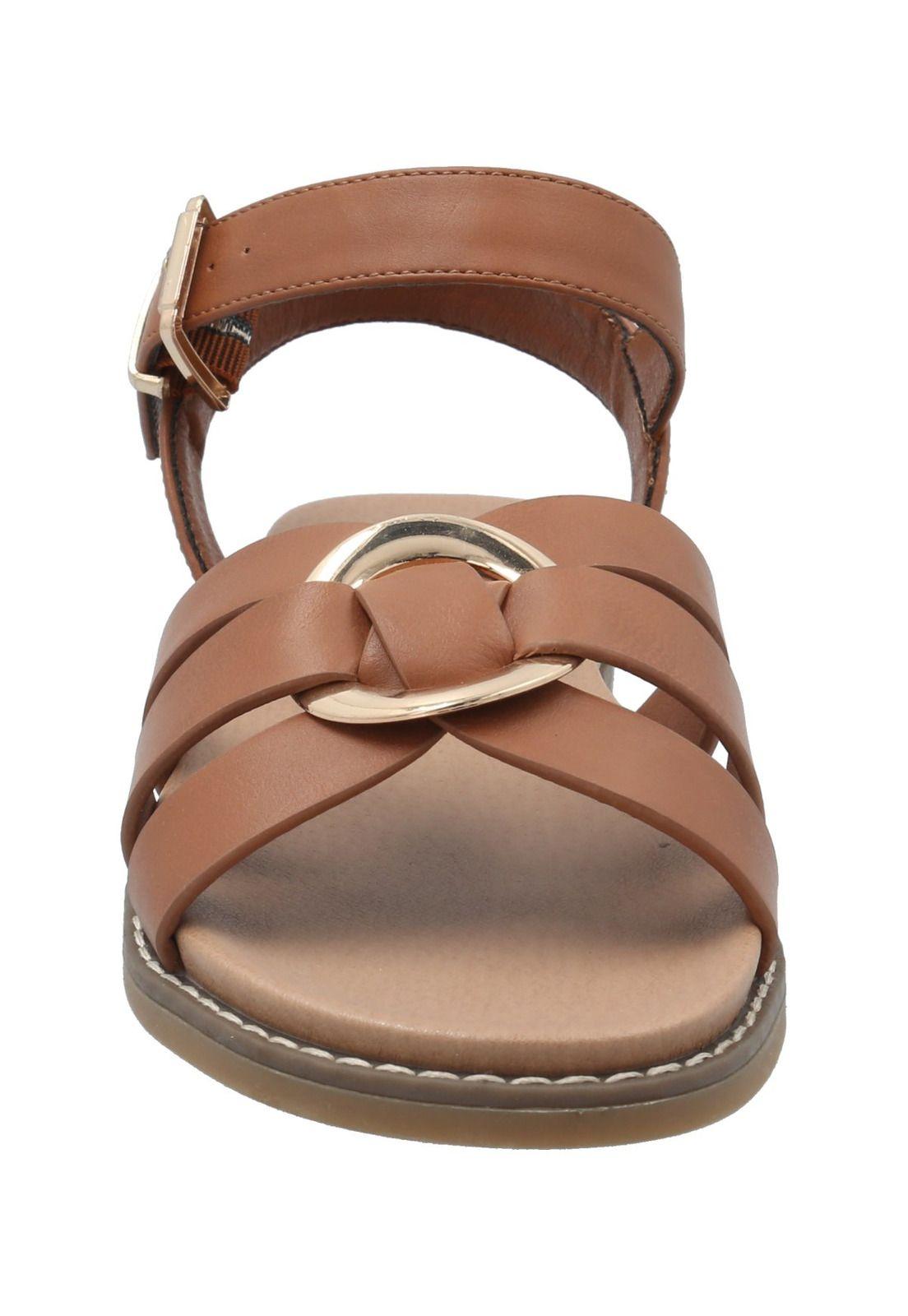 Sandalia Mujer Yona Cognac-3