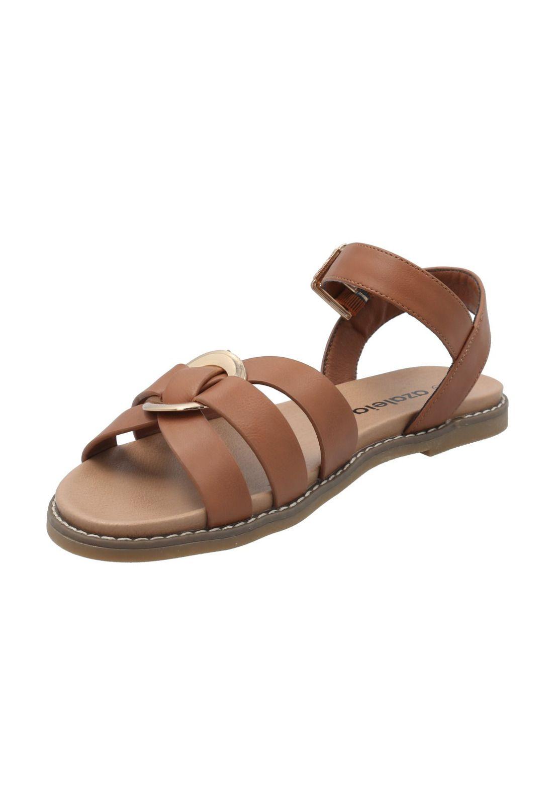 Sandalia Mujer Yona Cognac-4
