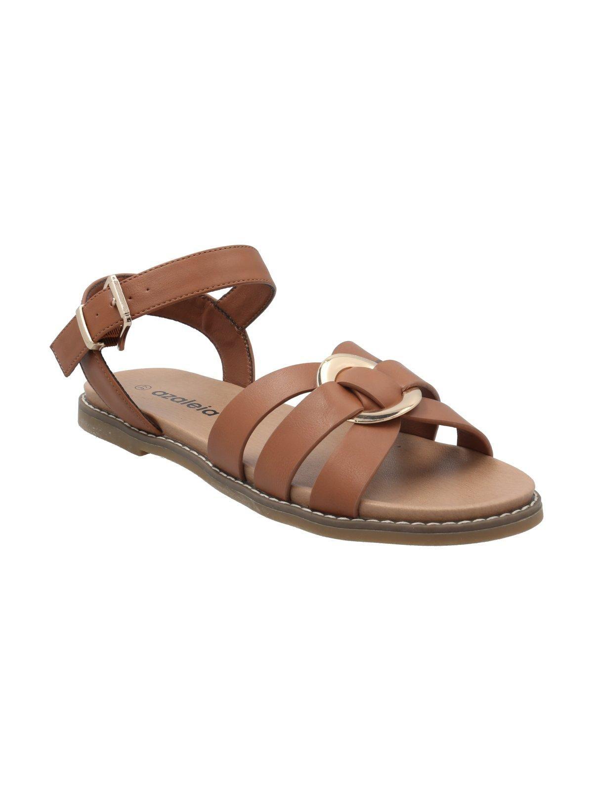 Sandalia Mujer Yona Cognac-0