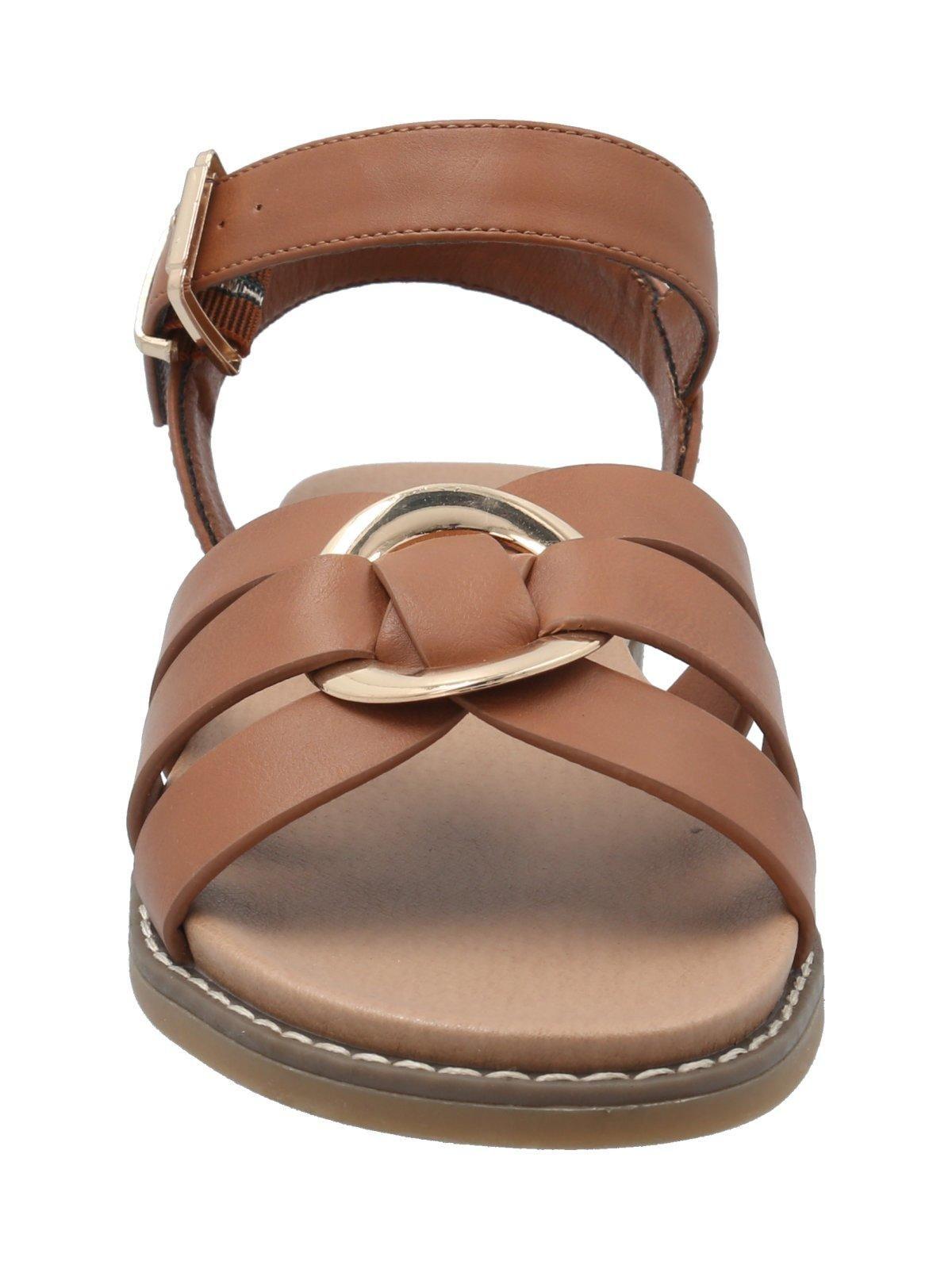 Sandalia Mujer Yona Cognac-3