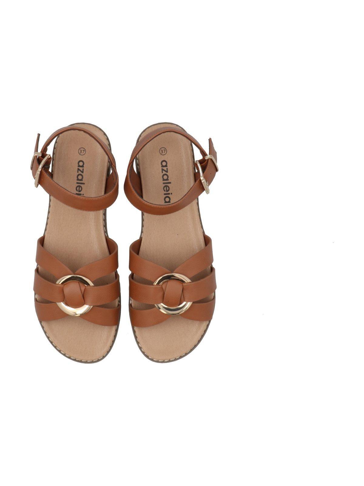 Sandalia Mujer Yona Cognac-7