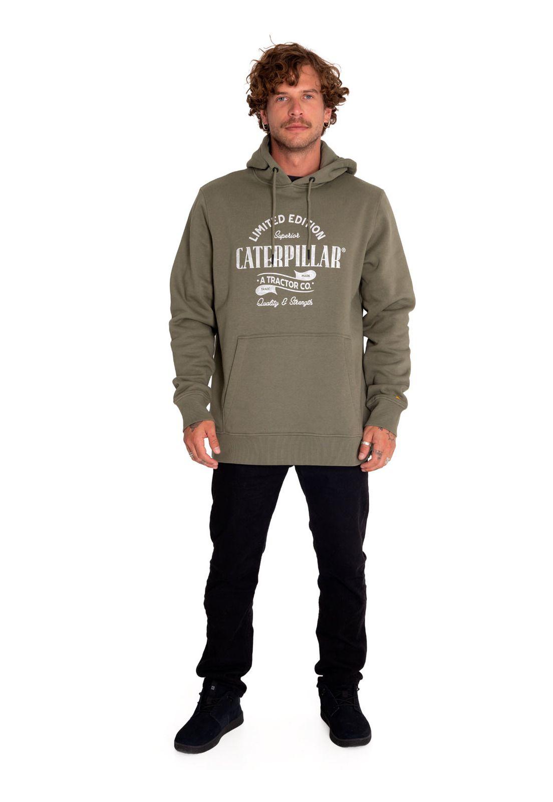 Poleron Casual Hombre Graphic Pullover Hoodie Verde-0