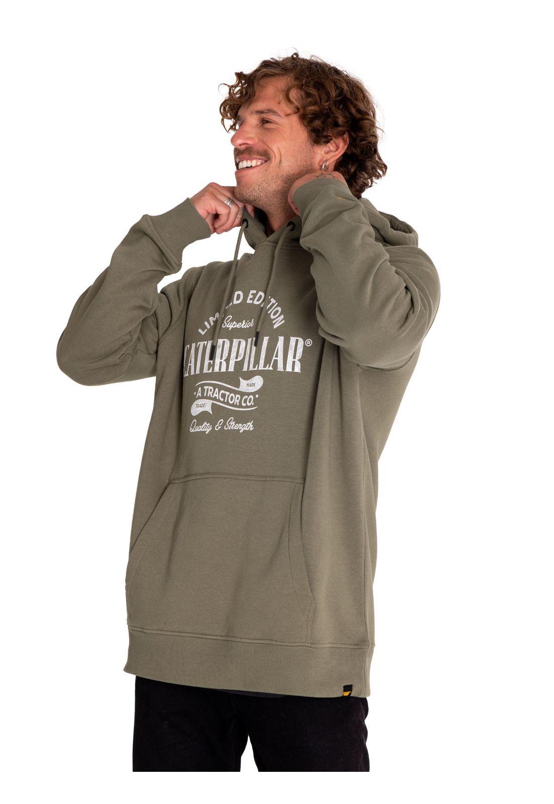 Poleron Casual Hombre Graphic Pullover Hoodie Verde-1