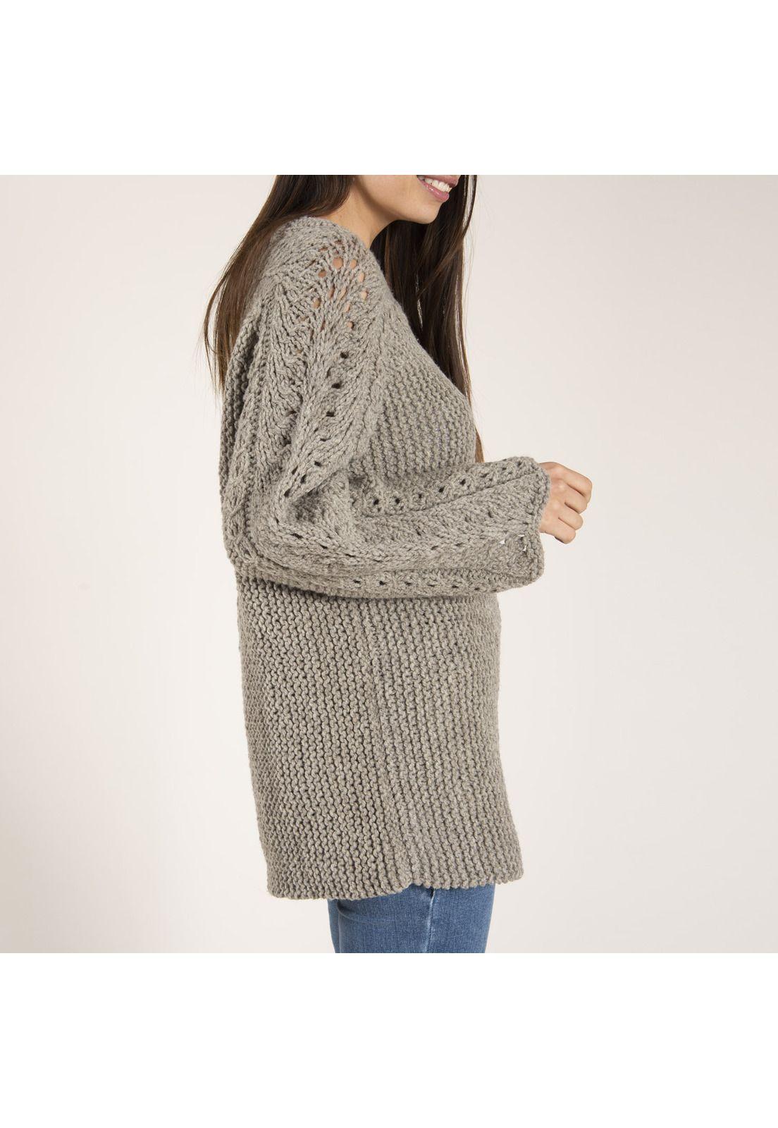 Chaleco Lana Tiortola Gris Mujer Rockford-2