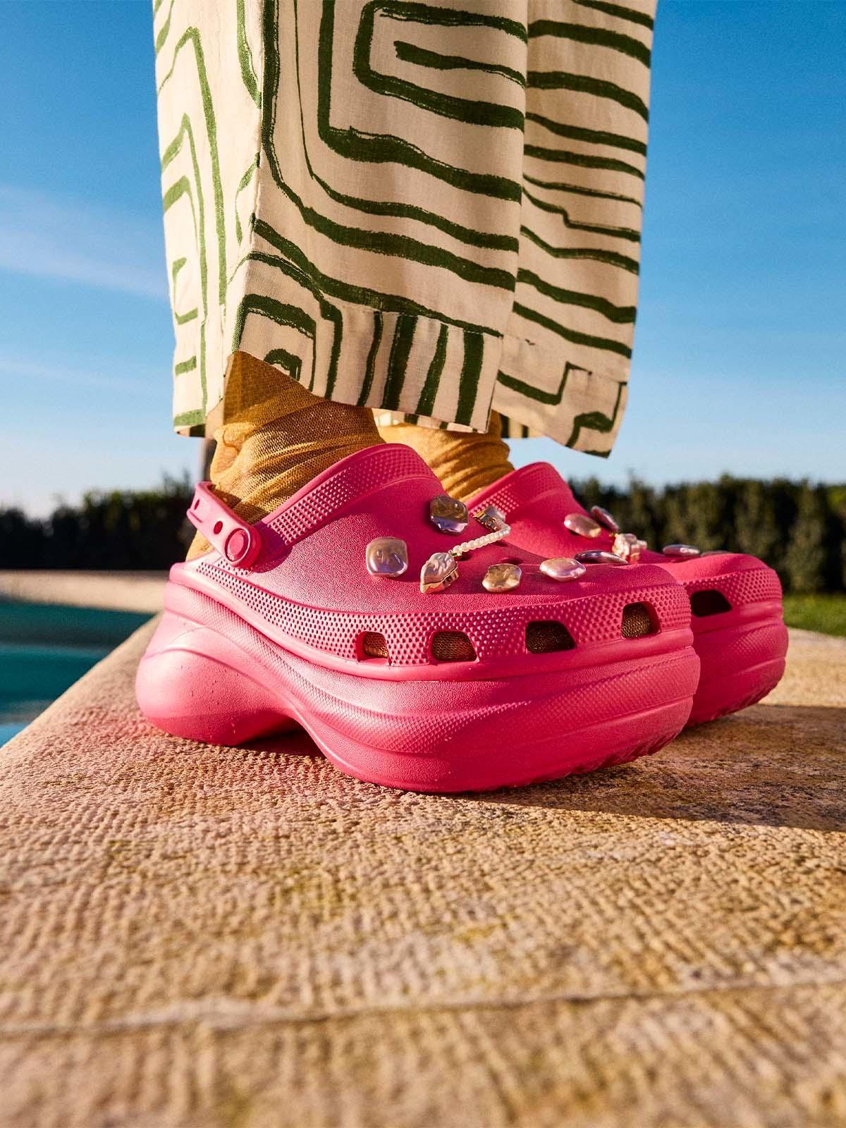 Zueco Crocs Mujer Bae Clog Rosado-1
