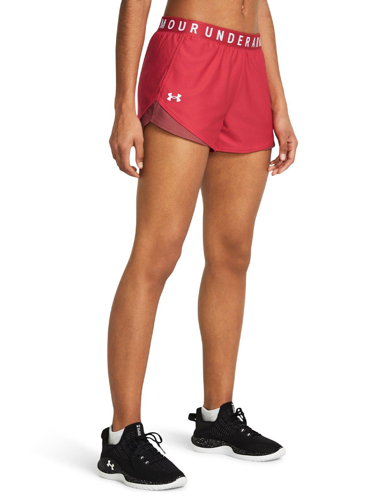 Shorts UA Play Up 3.0 para mujer Rojo-3