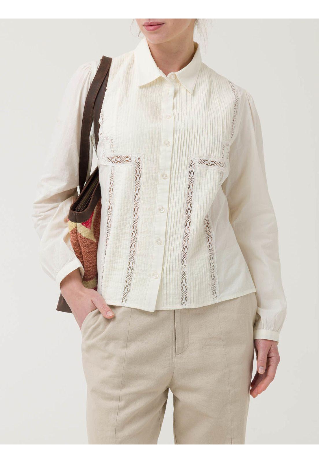 Blusa Algodón Orgánico Mujer Serpent Blanco -4