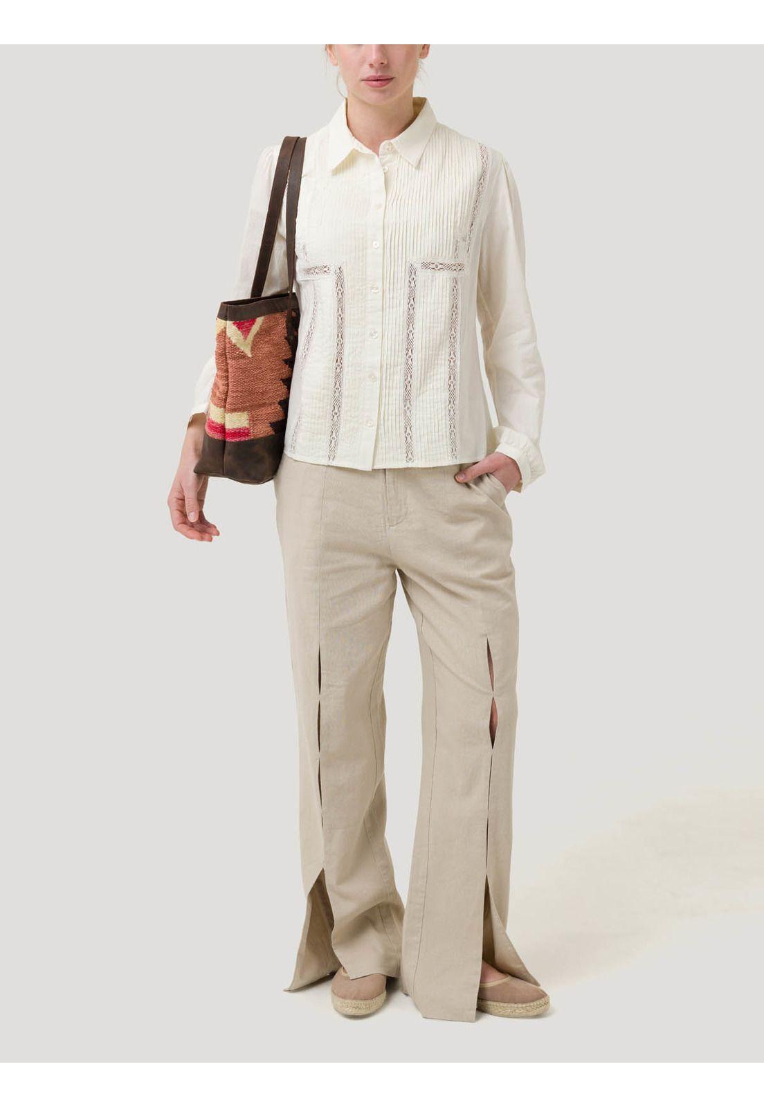 Blusa Algodón Orgánico Mujer Serpent Blanco -7