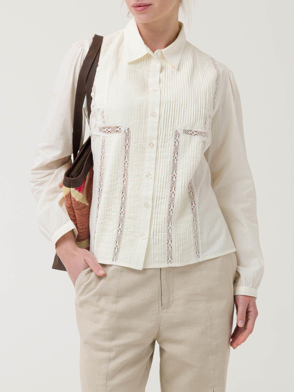 Blusa Algodón Orgánico Mujer Serpent Blanco -4