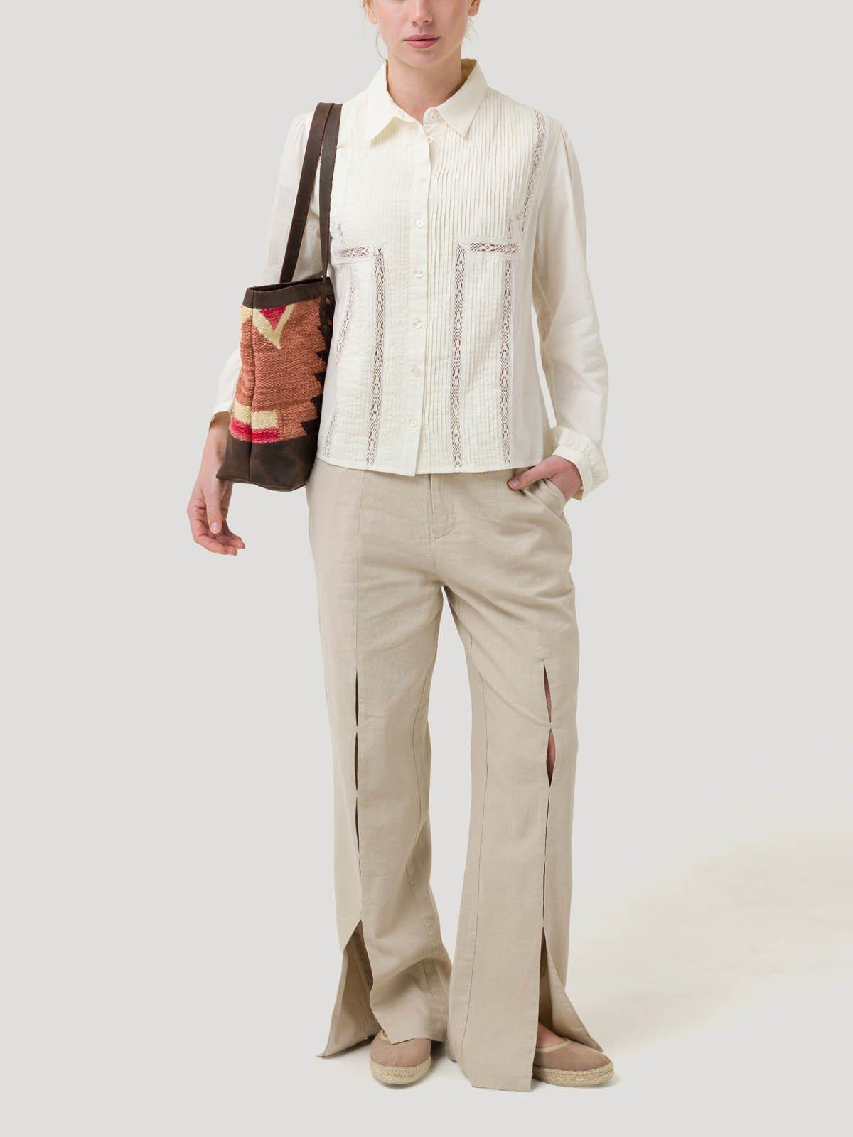 Blusa Algodón Orgánico Mujer Serpent Blanco -7