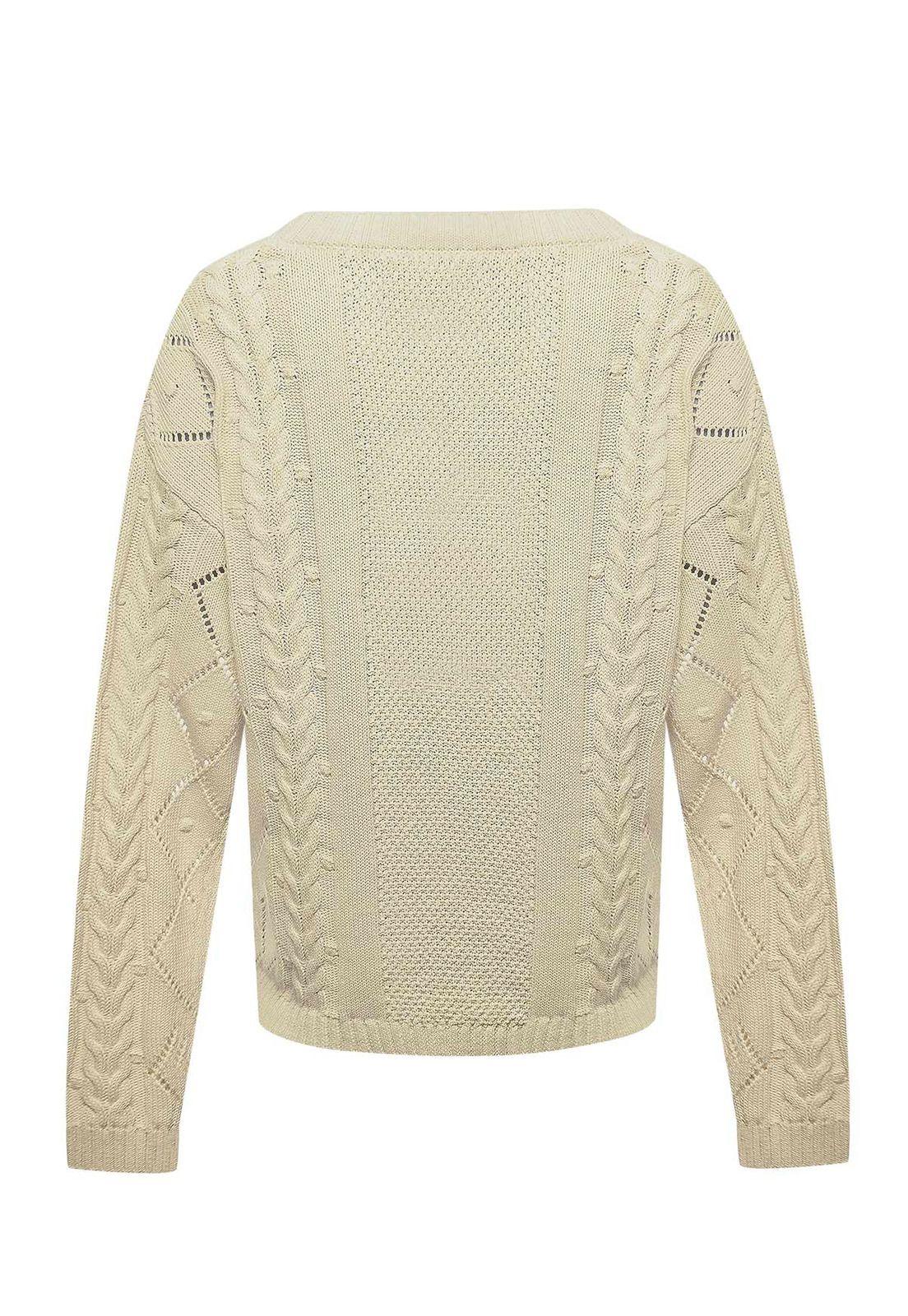 Sweater Algodón Orgánico Mujer Nit Blanco -1