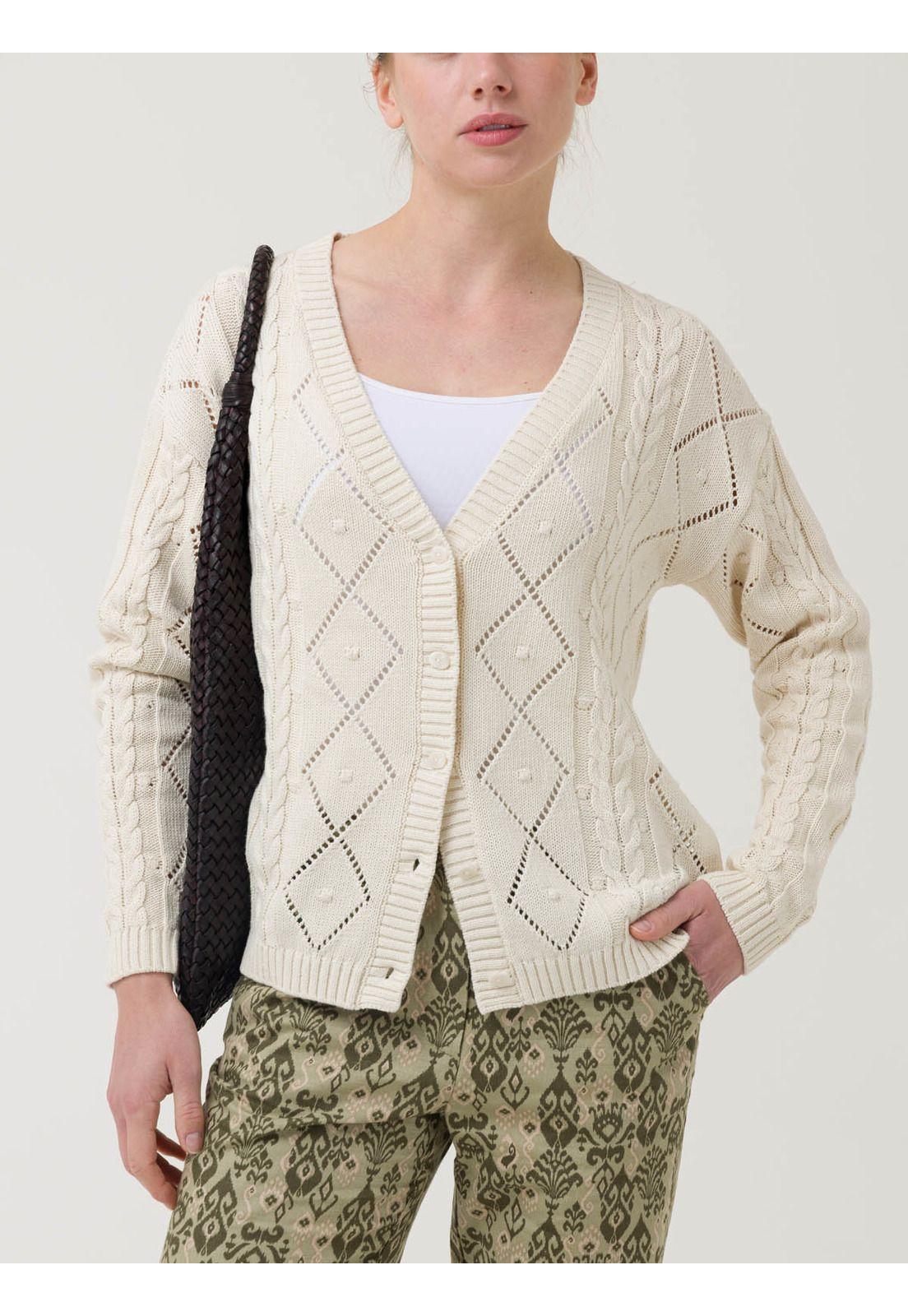 Sweater Algodón Orgánico Mujer Nit Blanco -4