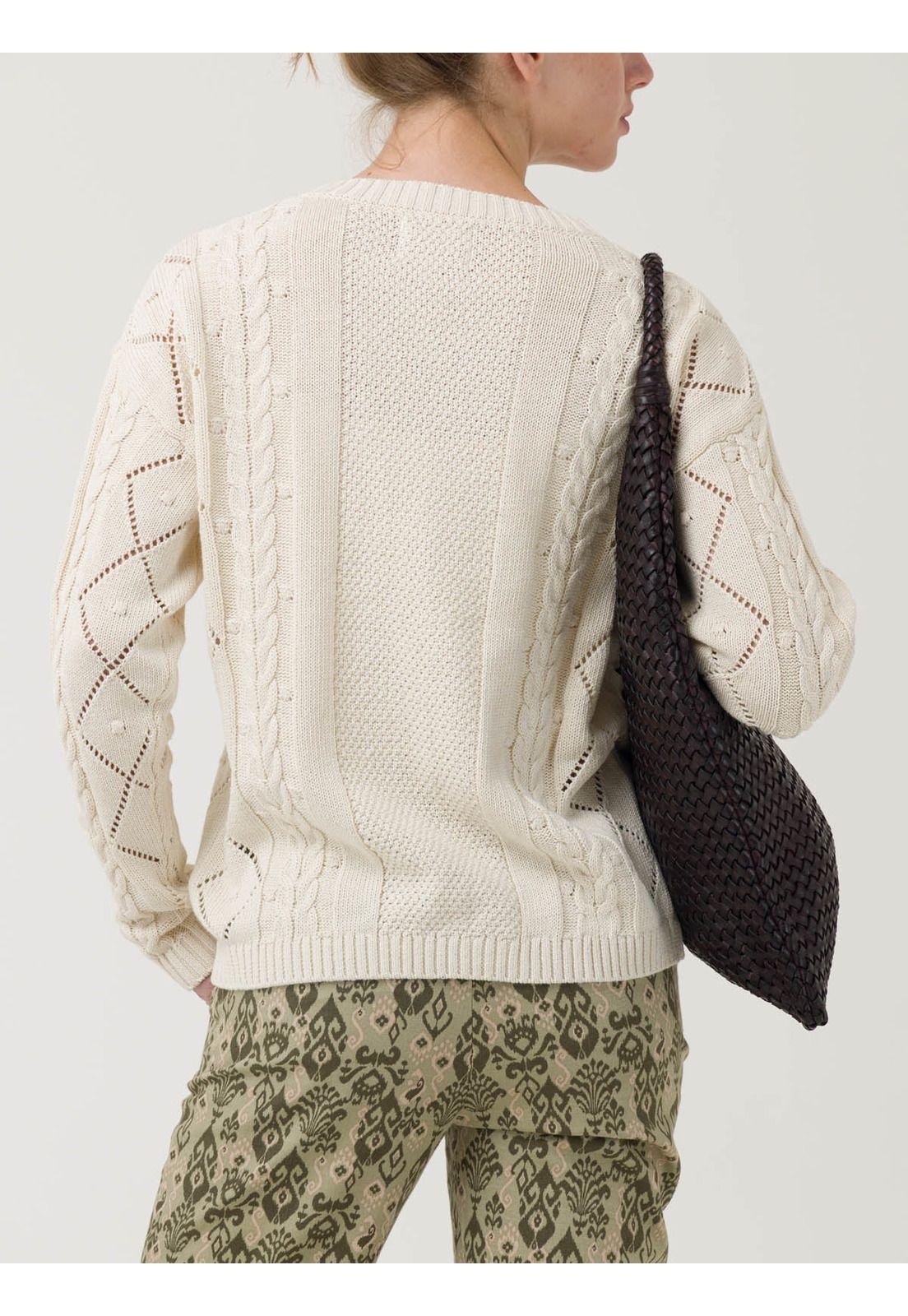 Sweater Algodón Orgánico Mujer Nit Blanco -5