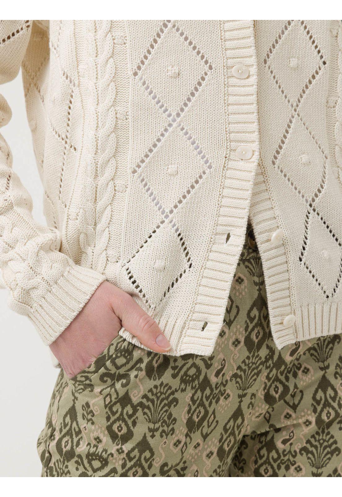 Sweater Algodón Orgánico Mujer Nit Blanco -7