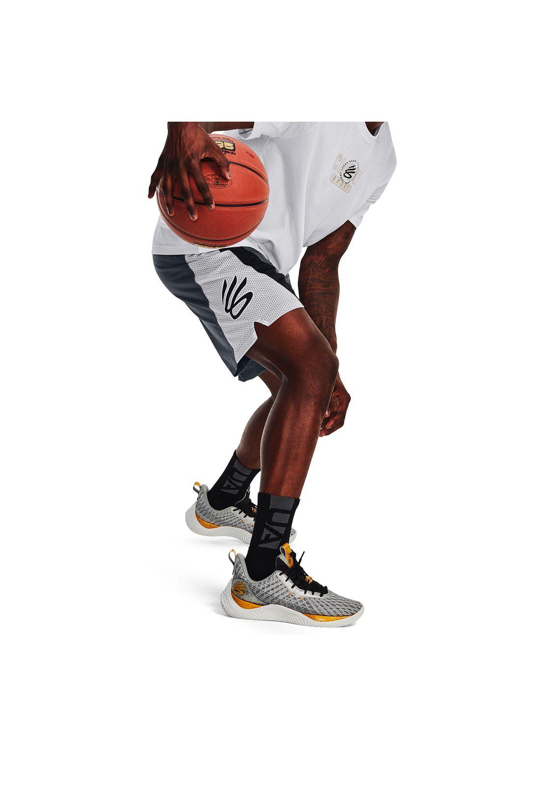 Short Baseball Curry Splash De 9" Gris Hombre-3