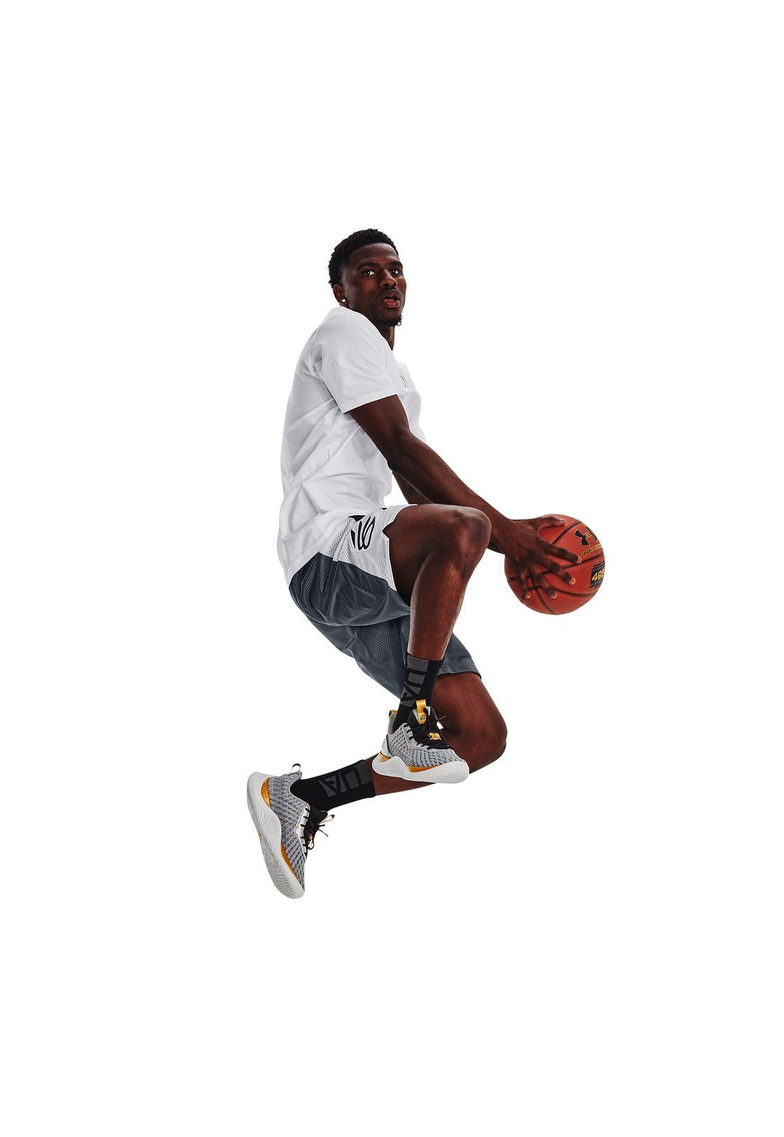 Short Baseball Curry Splash De 9" Gris Hombre-5