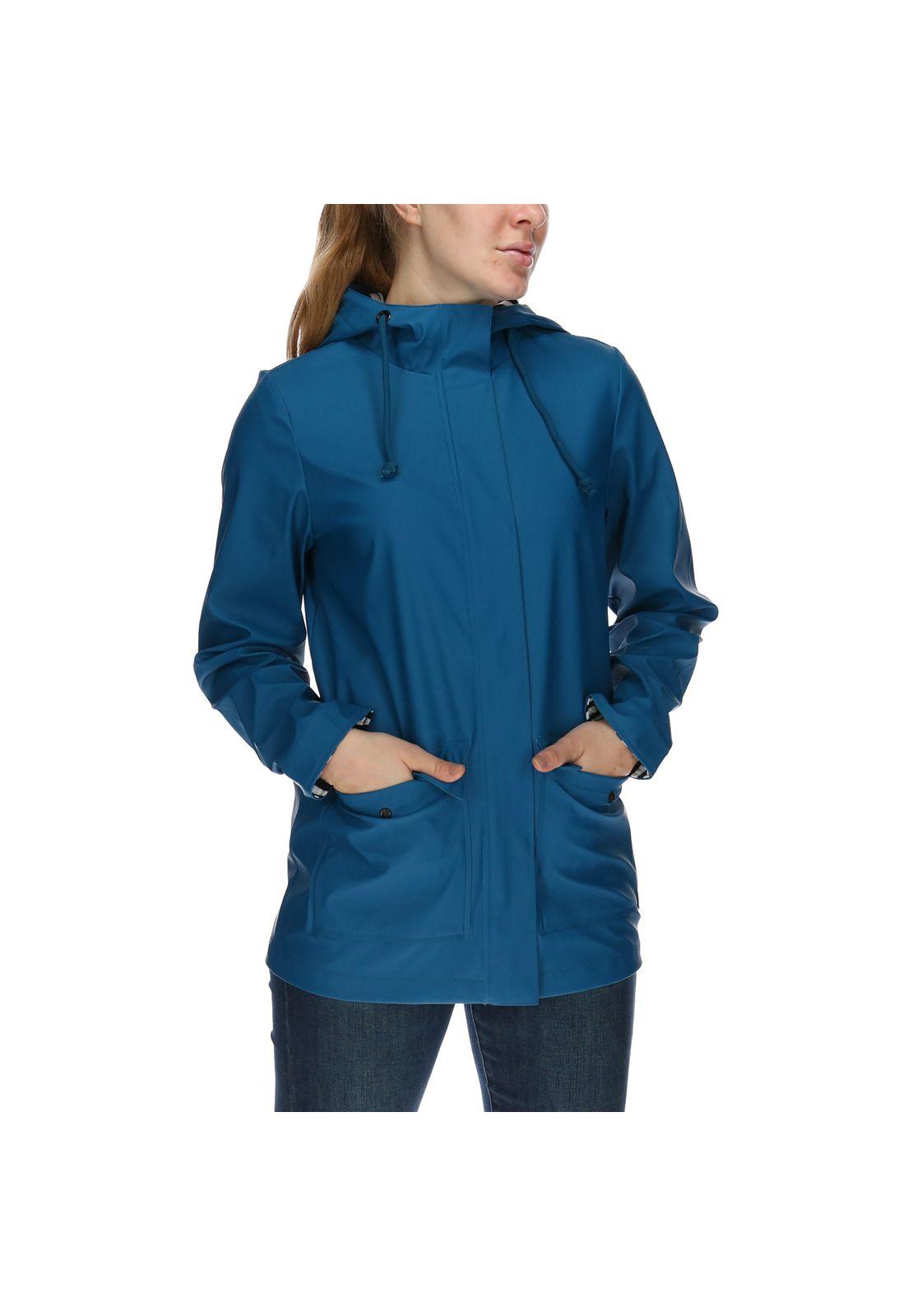 Chaqueta Mujer Aria Jacket Poliuretano Azul Petróleo-3
