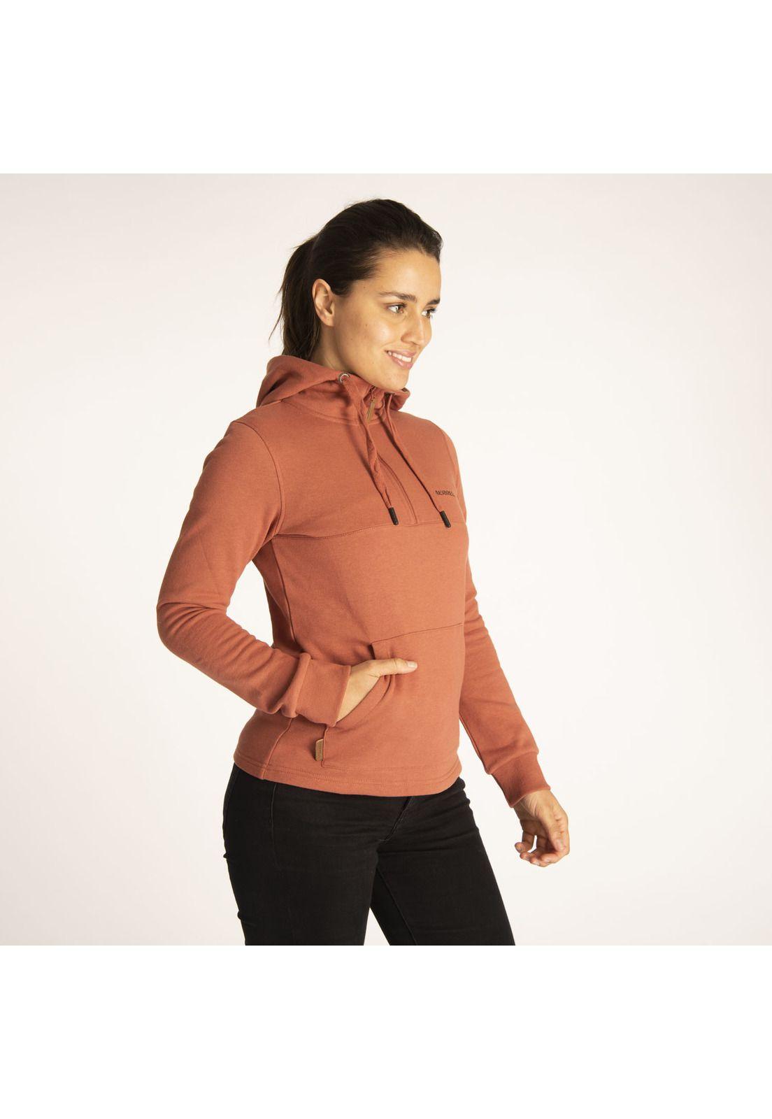 Polerón Mujer W Alpha 1/4 Zip Naranjo-1