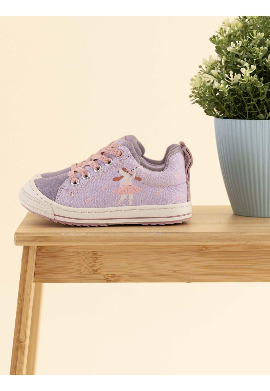 Zapatilla Cuero Go Wild  Niña Morado-1