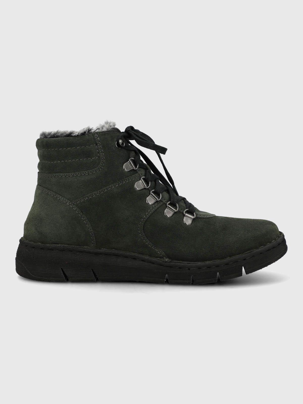 Botin Cuero Mujer Wormit Verde-1