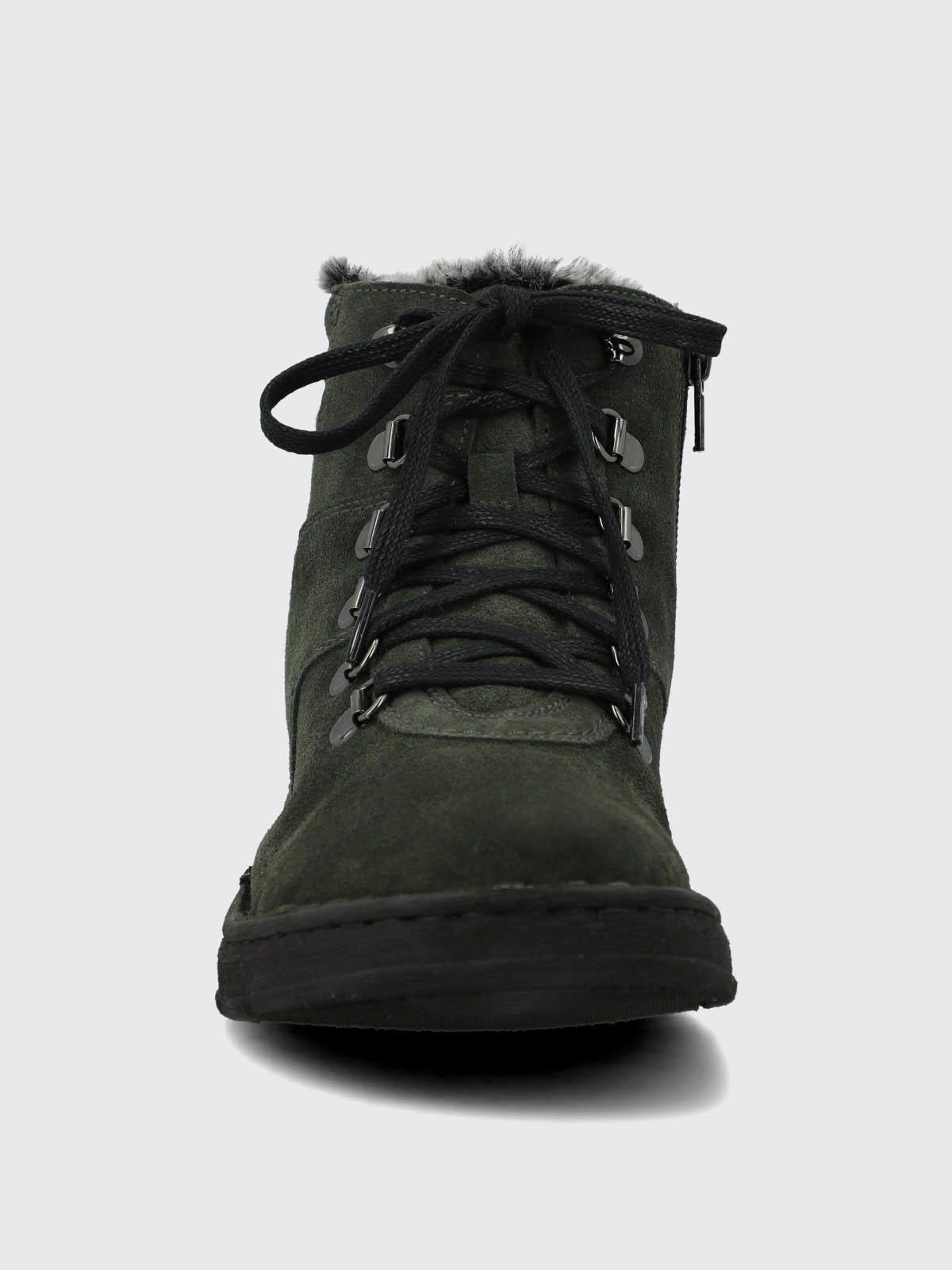 Botin Cuero Mujer Wormit Verde-3