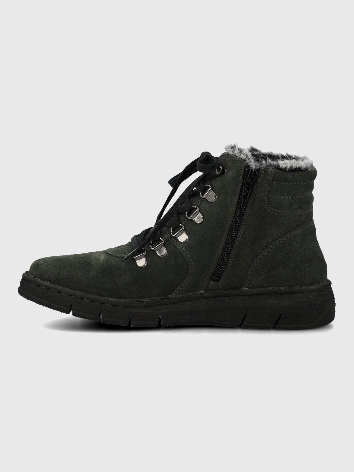 Botin Cuero Mujer Wormit Verde-4