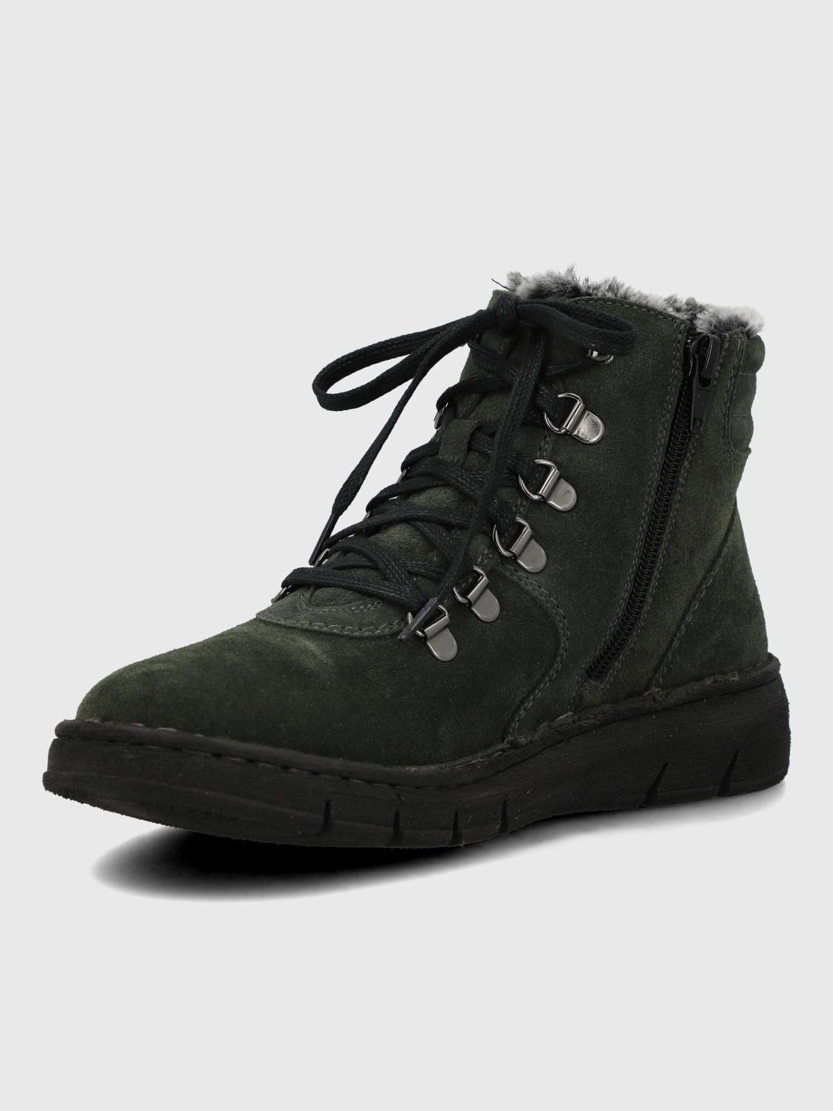 Botin Cuero Mujer Wormit Verde-5