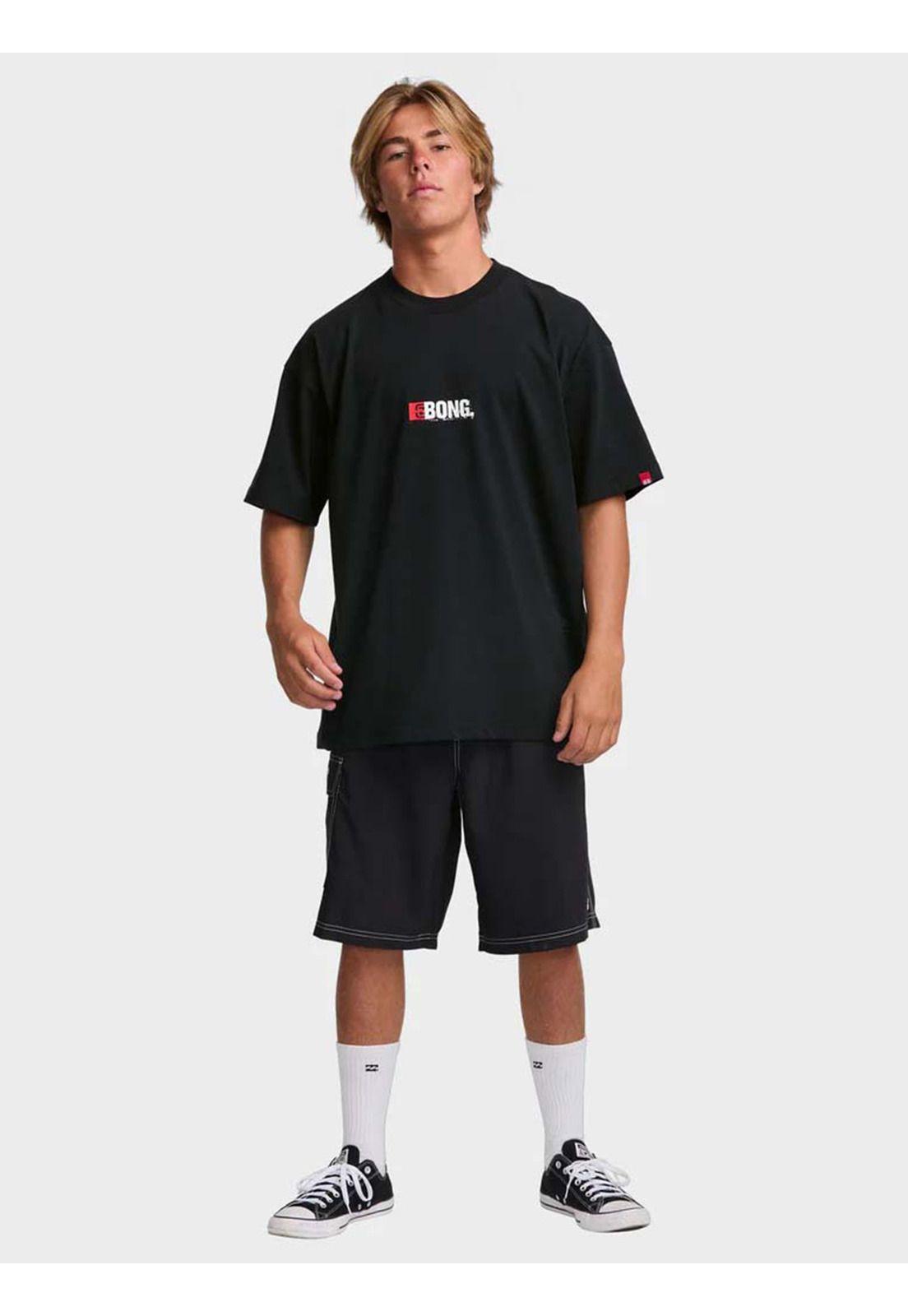 Polera Manga Corta Hombre Bong Og Negro Billabong-5
