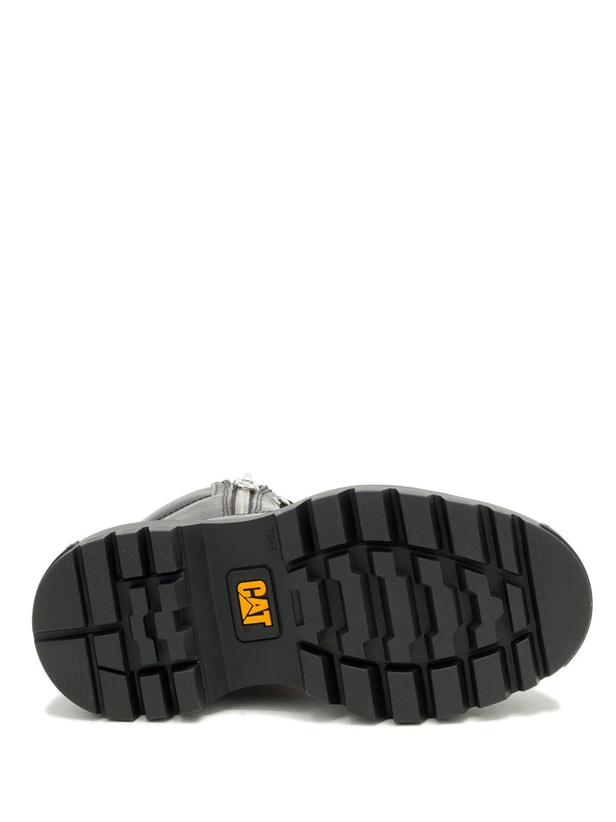Botín Cuero Mujer Bolder Zip Gris-7