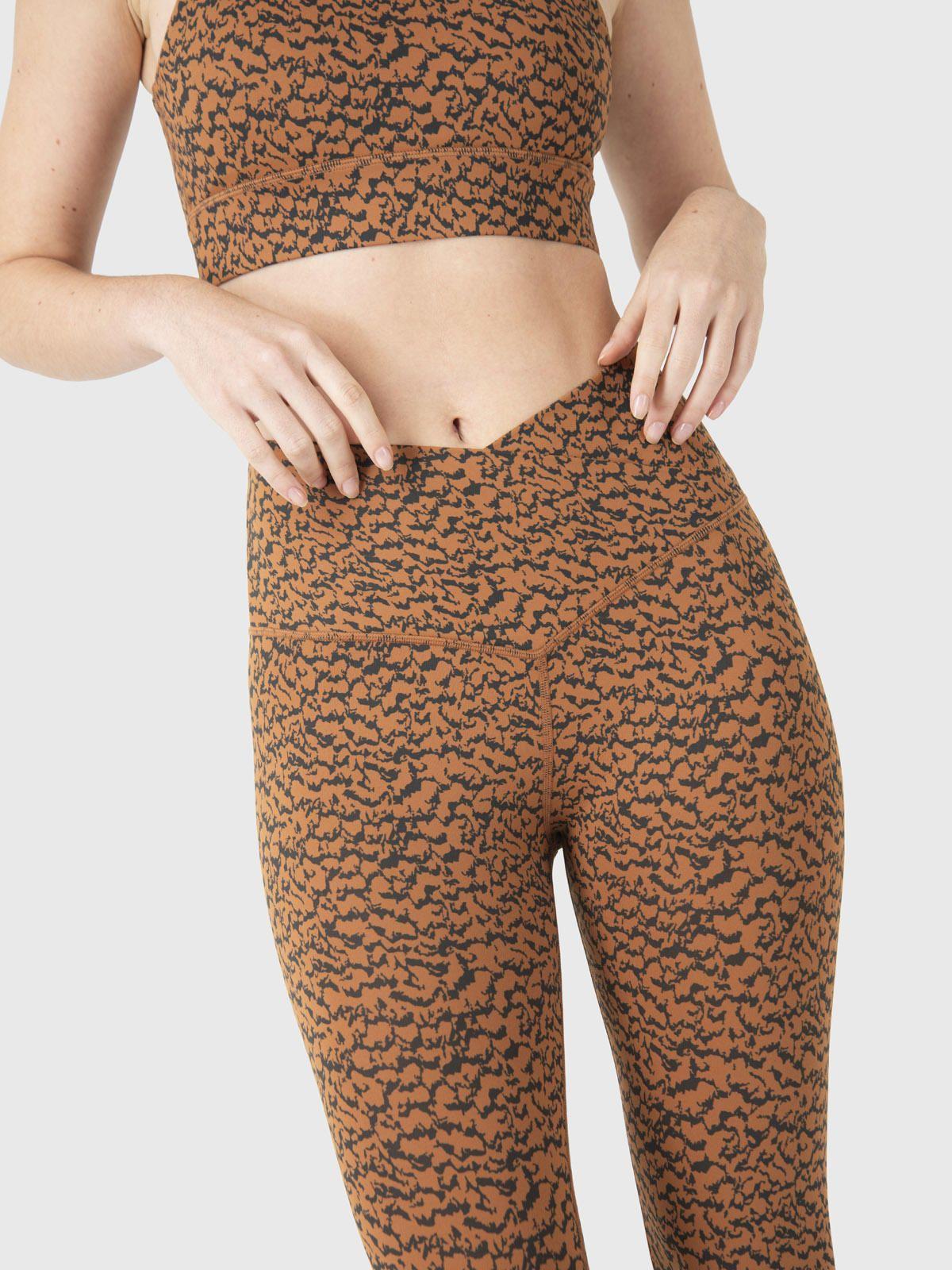 Calza Deportiva Mujer Hr Ankle Leg Eva Café-4