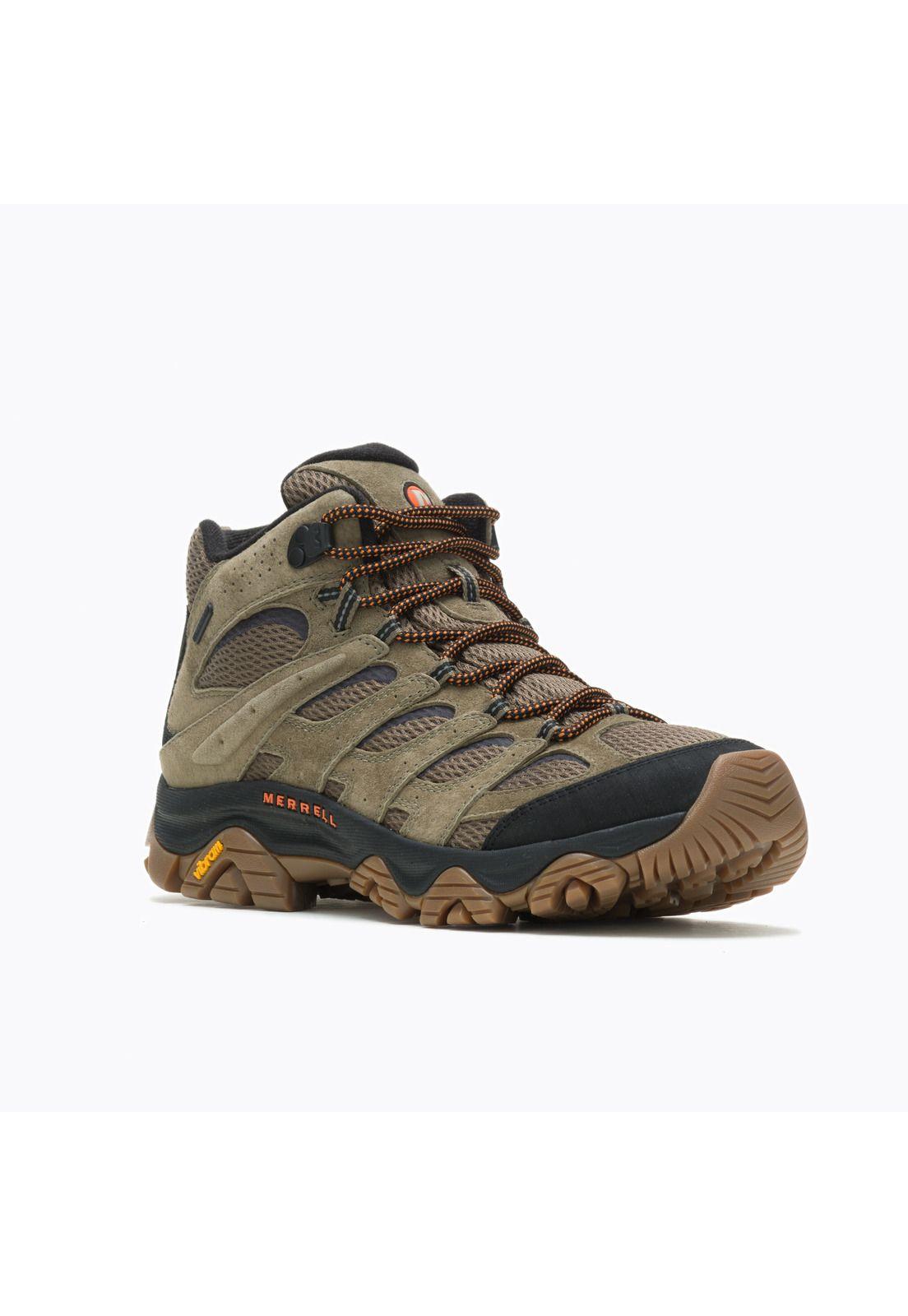 Botín impermeable Hombre Moab 3 Mid WP Oliva-1