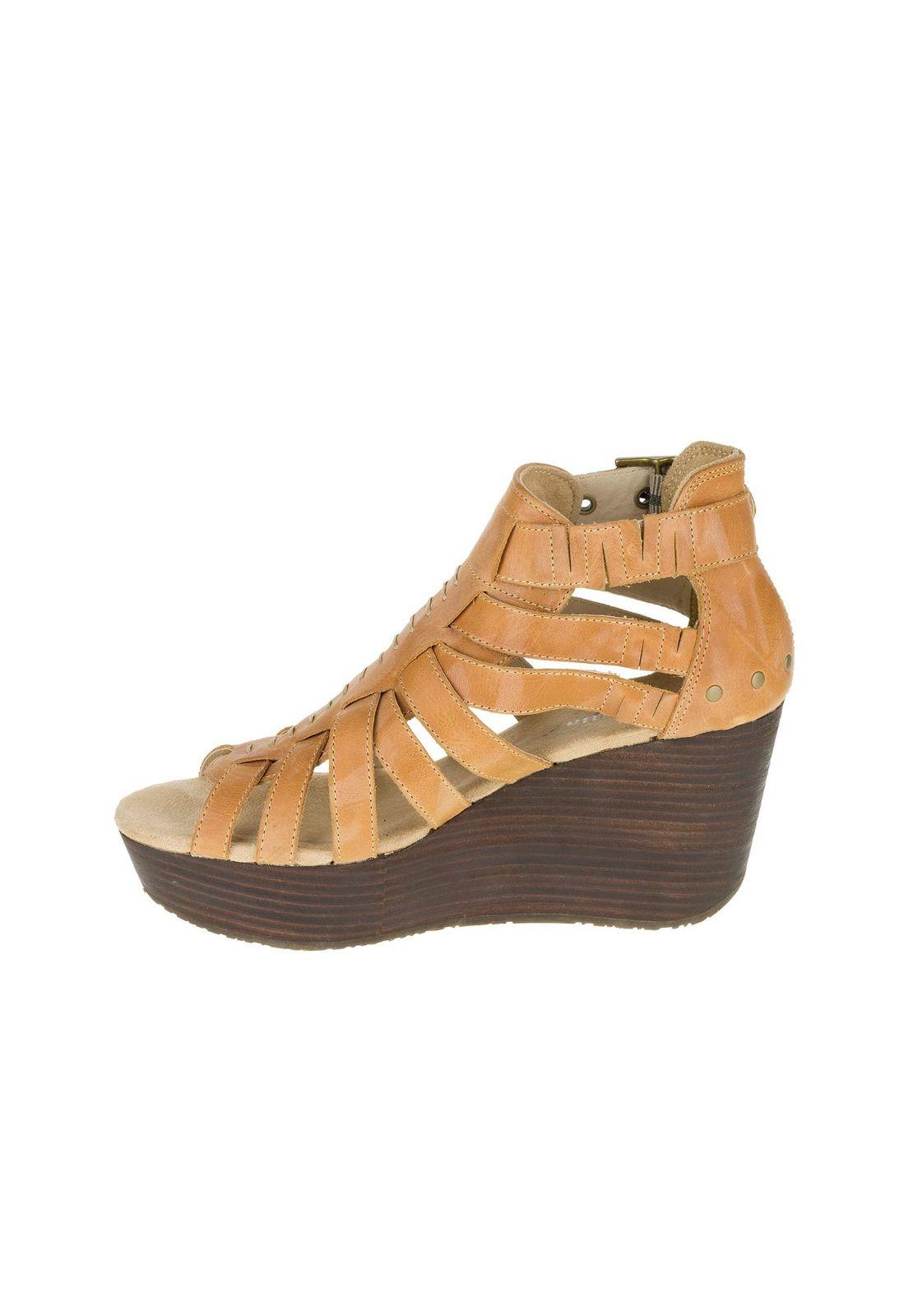 Sandalia Mujer Casual Parasio Camel-2